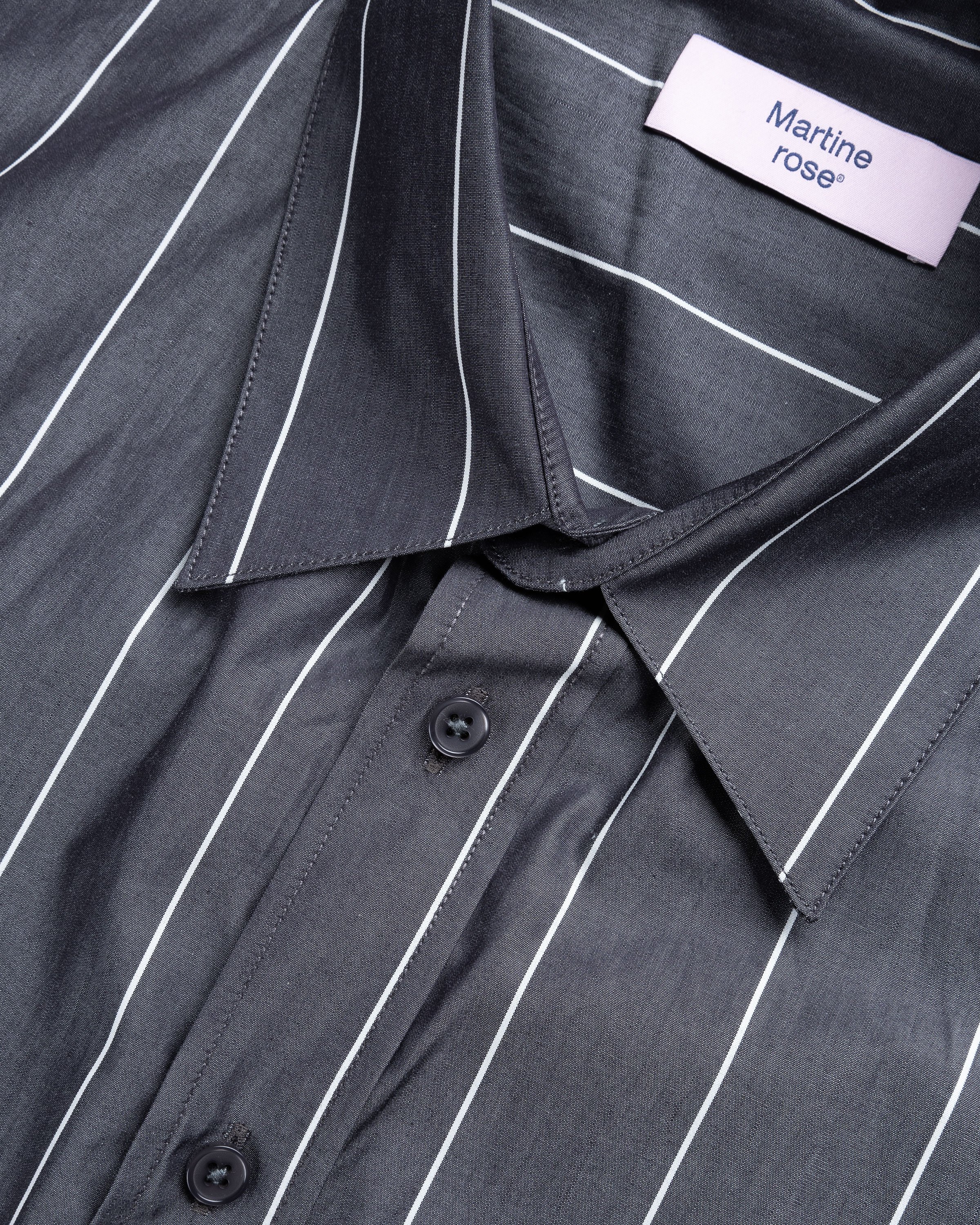 Martine Rose - Pulled Neck Shirt Grey/White - Clothing - Grey - Image 6