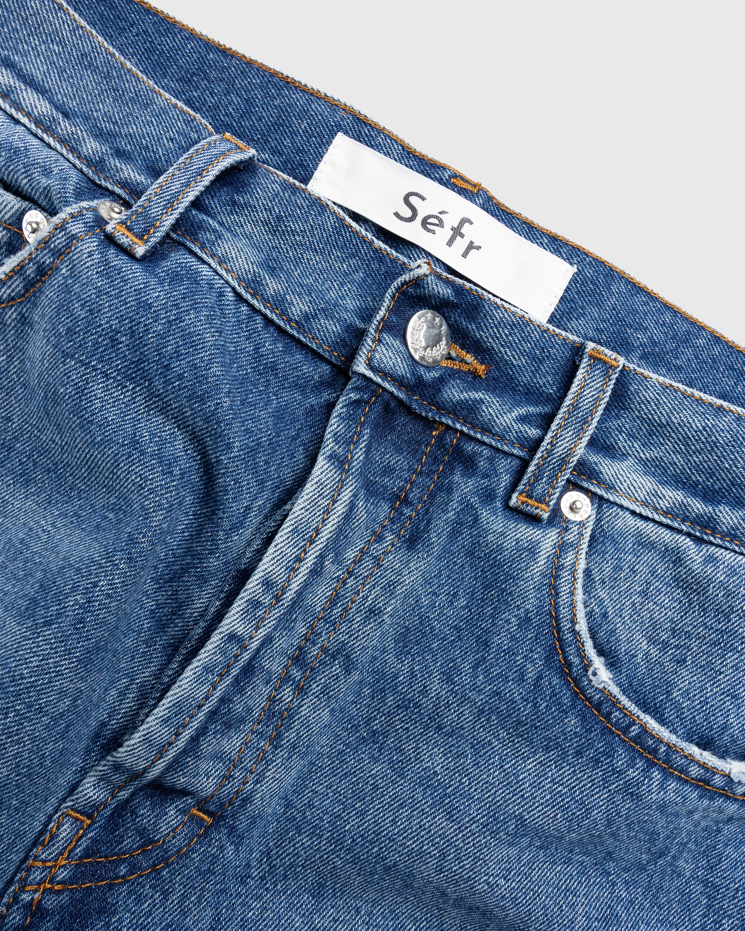 Séfr - Twisted Cut Jeans Two Split Indigo - Clothing - Blue - Image 5