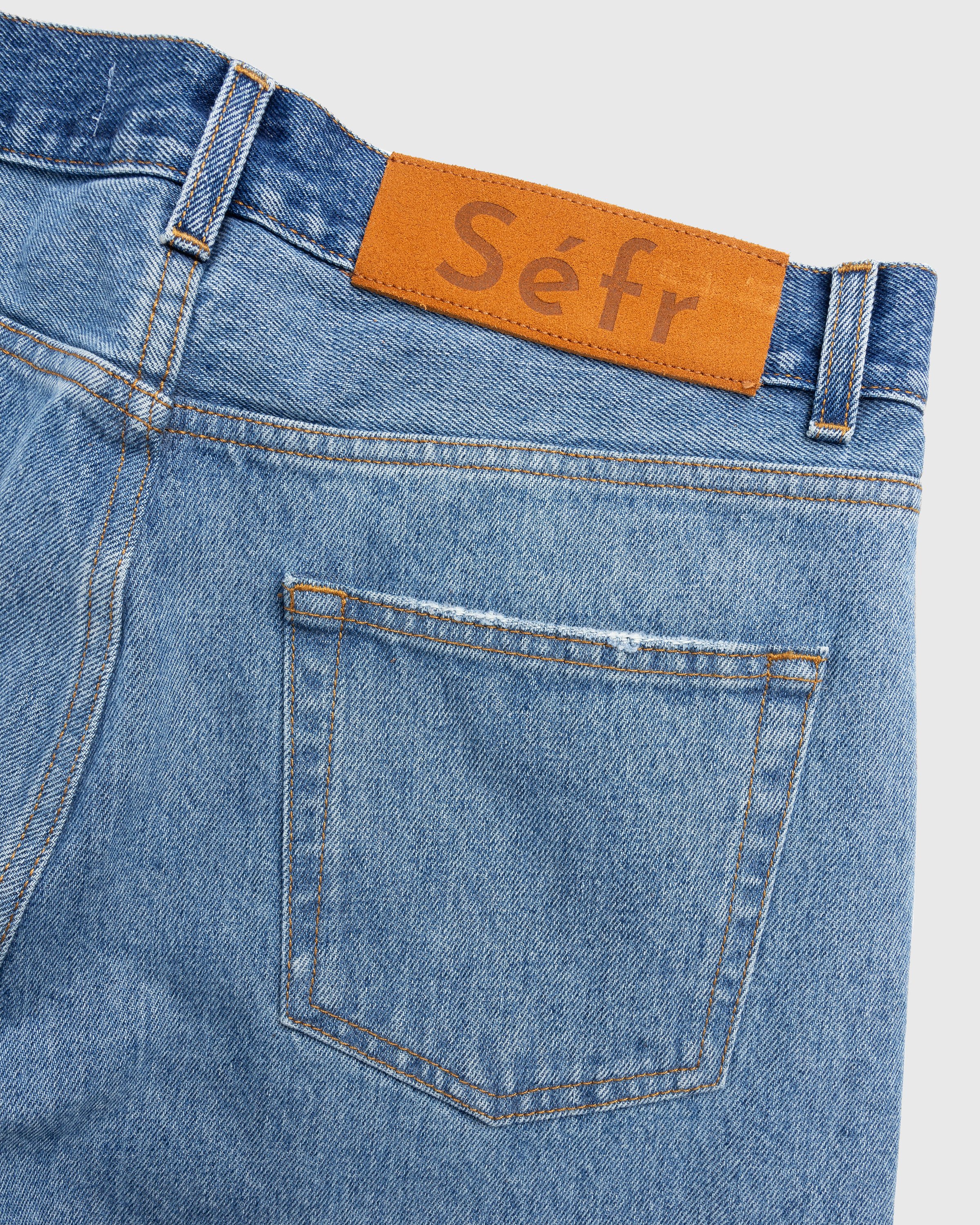 Séfr - Twisted Cut Jeans Two Split Indigo - Clothing - Blue - Image 6