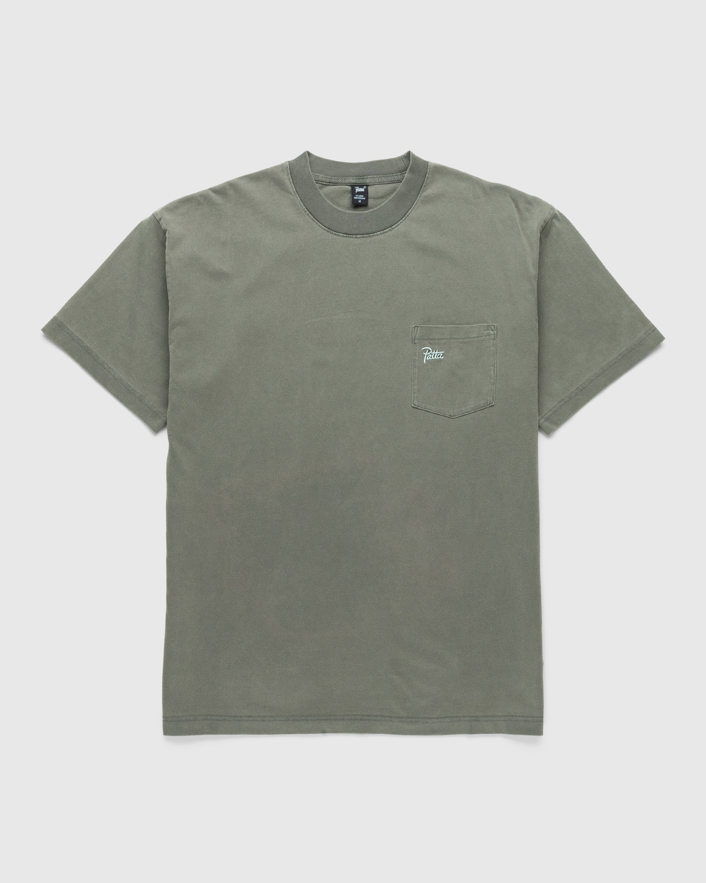 Patta - Basic Washed Pocket T-Shirt Beetle - Clothing - Green - Image 1