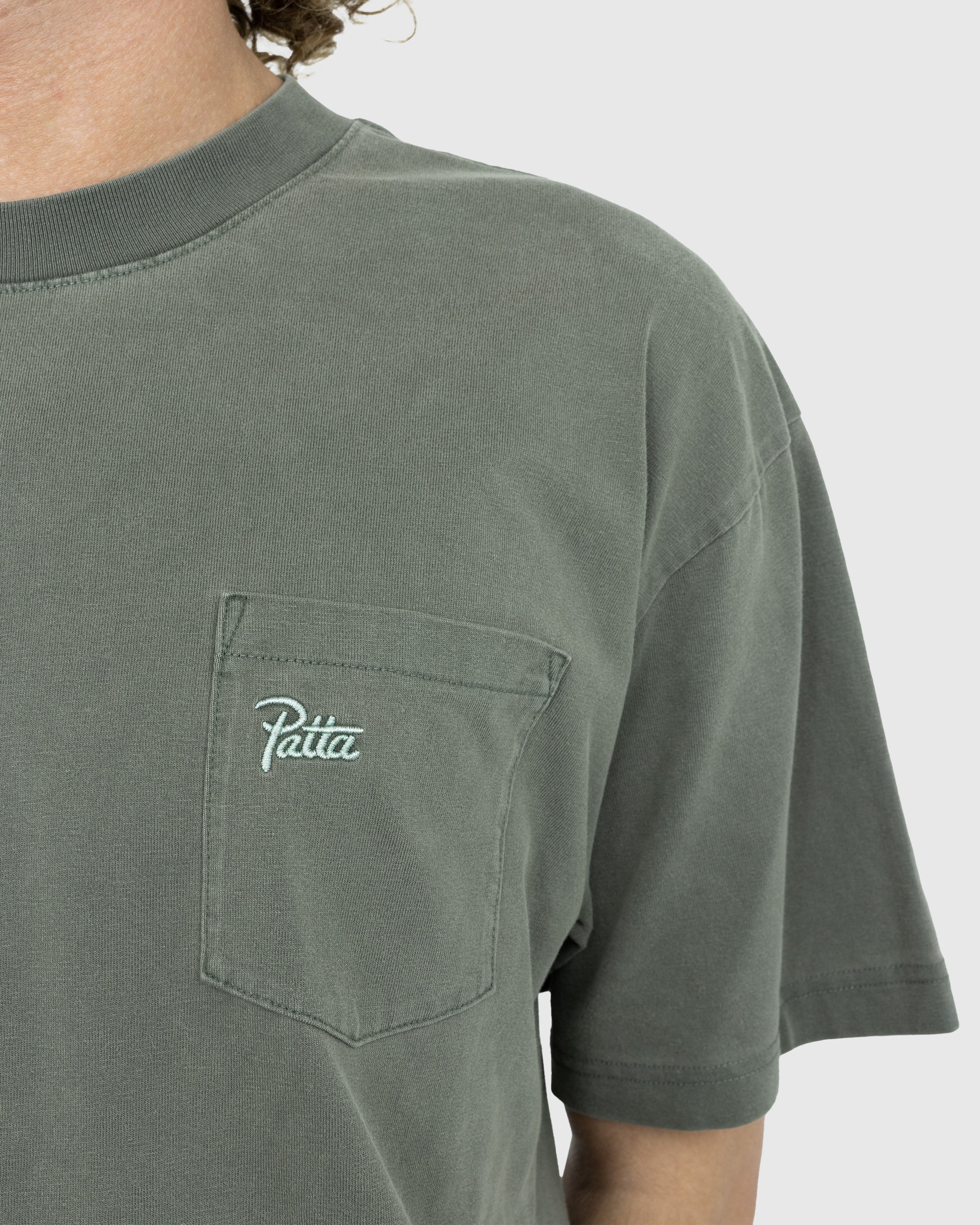 Patta - Basic Washed Pocket T-Shirt Beetle - Clothing - Green - Image 4