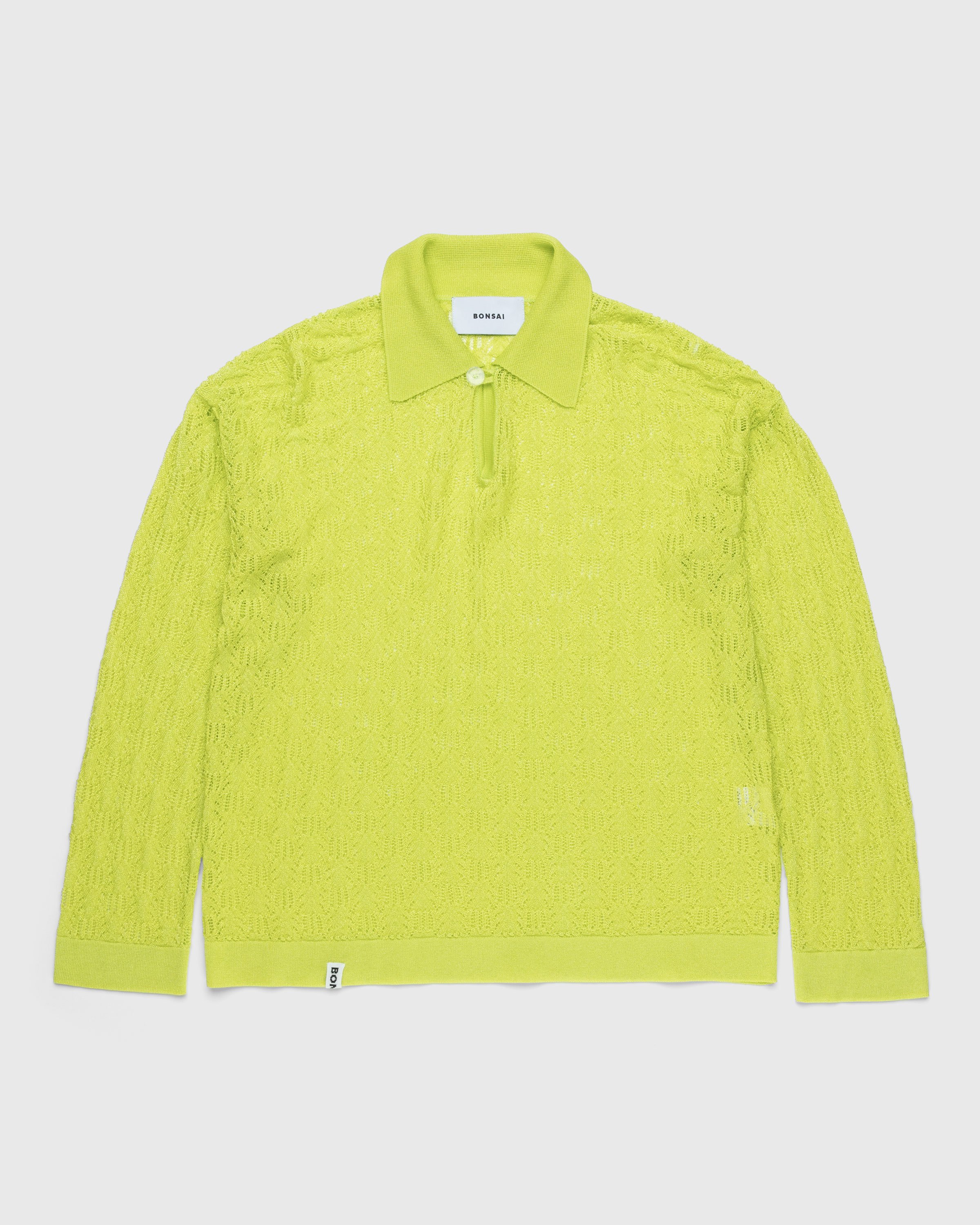 Bonsai - Oversize Knit Longsleeve Polo Yellow - Clothing - Yellow - Image 1