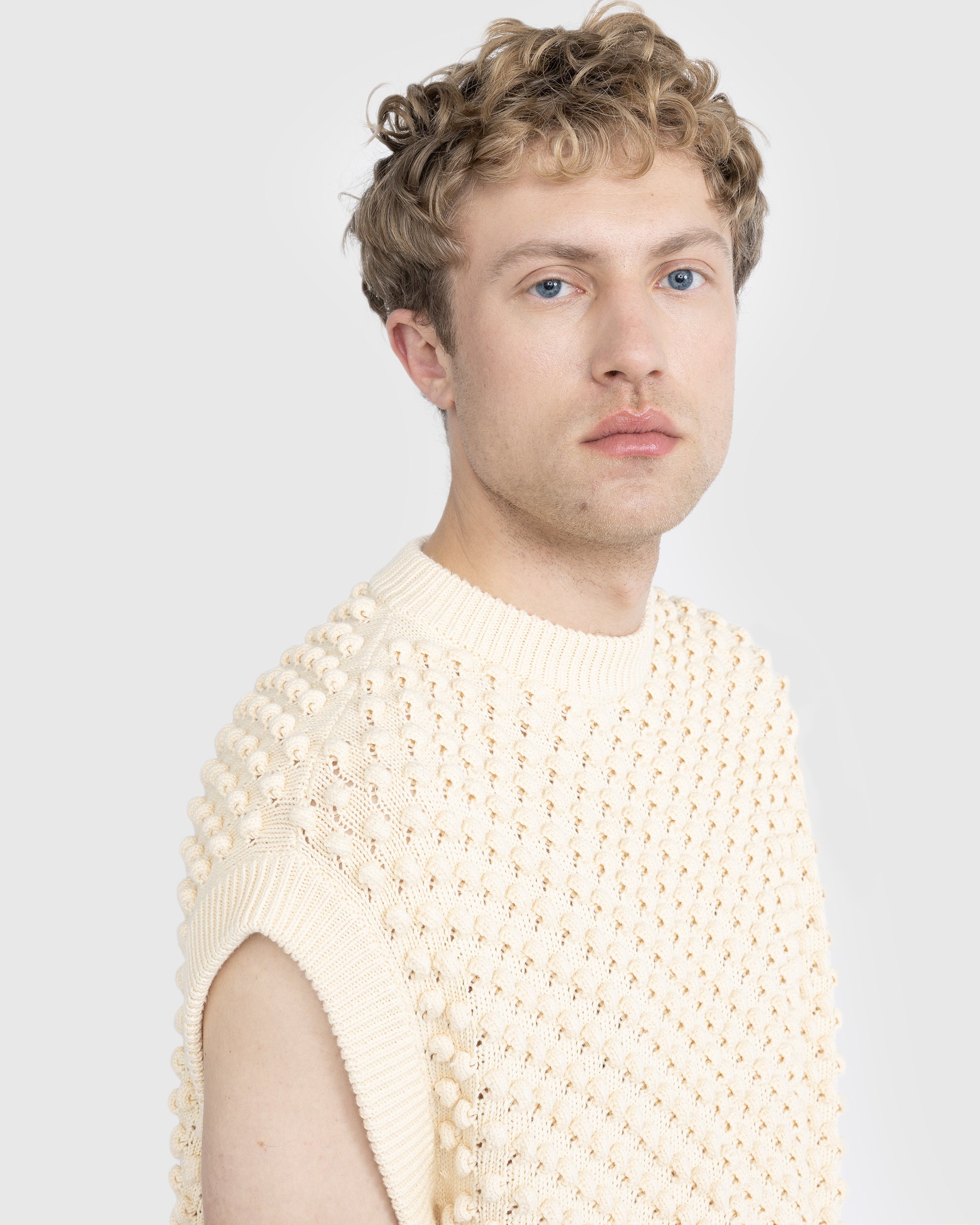 Bonsai - 3D Knit Gilet Ivory - Clothing - Beige - Image 5