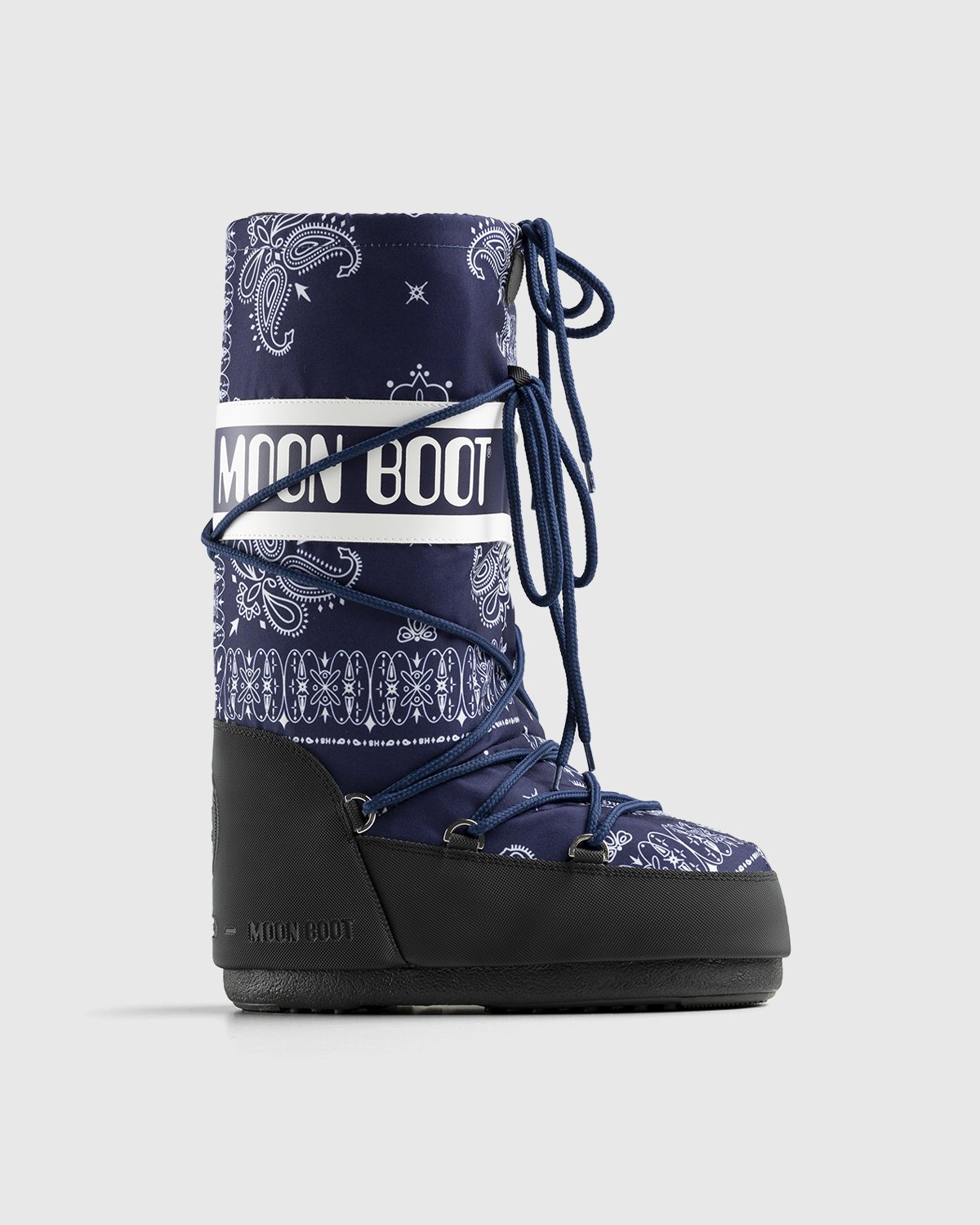 Moon Boot x Highsnobiety - Icon Boot Bandana Blue - Footwear - Blue - Image 1