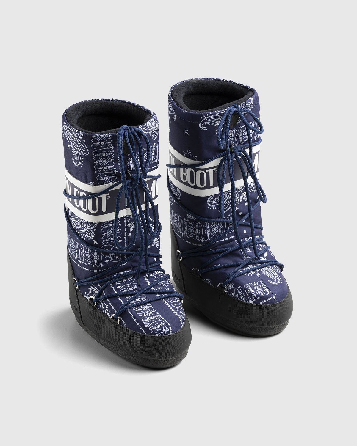 Moon Boot x Highsnobiety - Icon Boot Bandana Blue - Footwear - Blue - Image 3