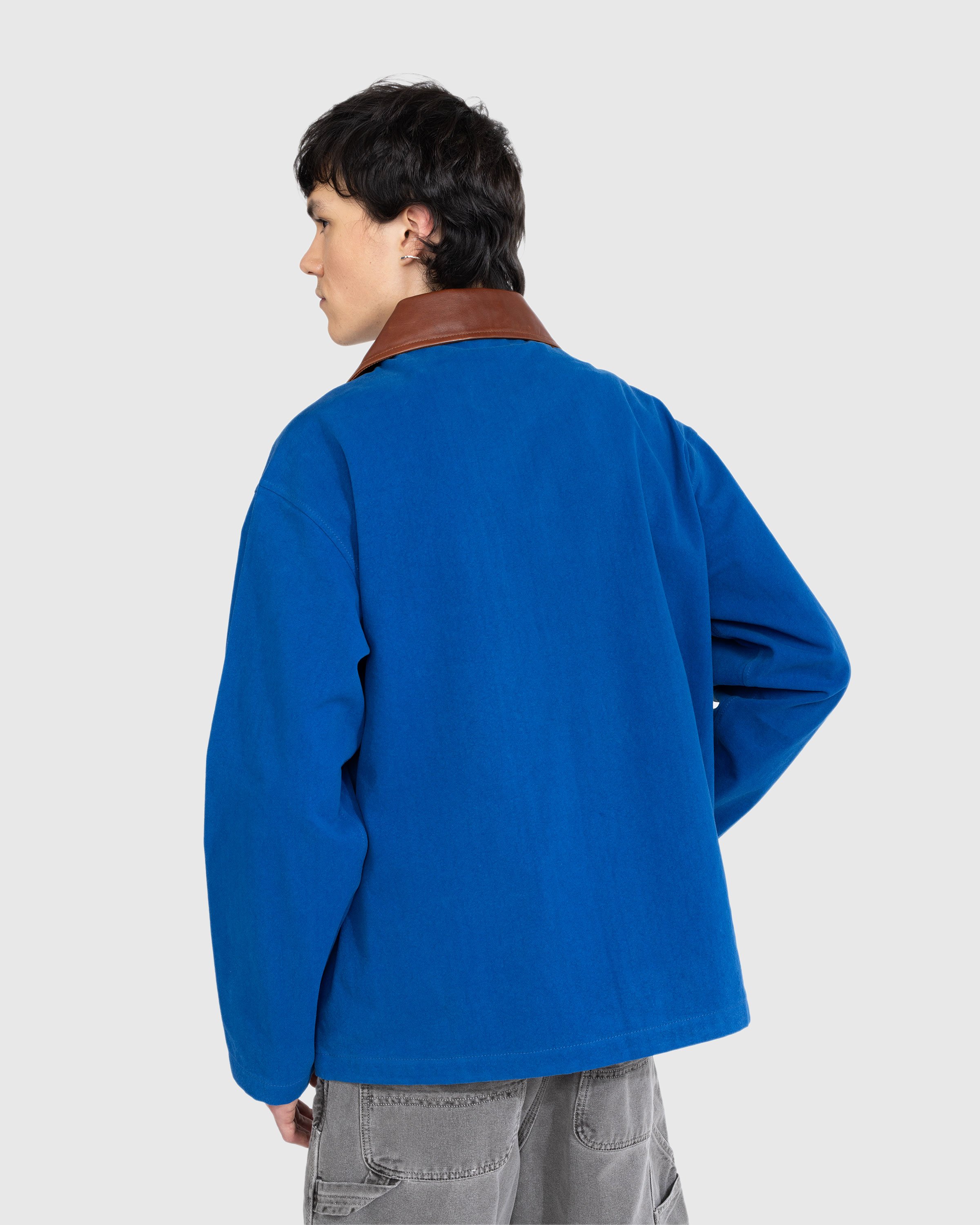 Bode - Leather Tab Jacket - Clothing - Blue - Image 4