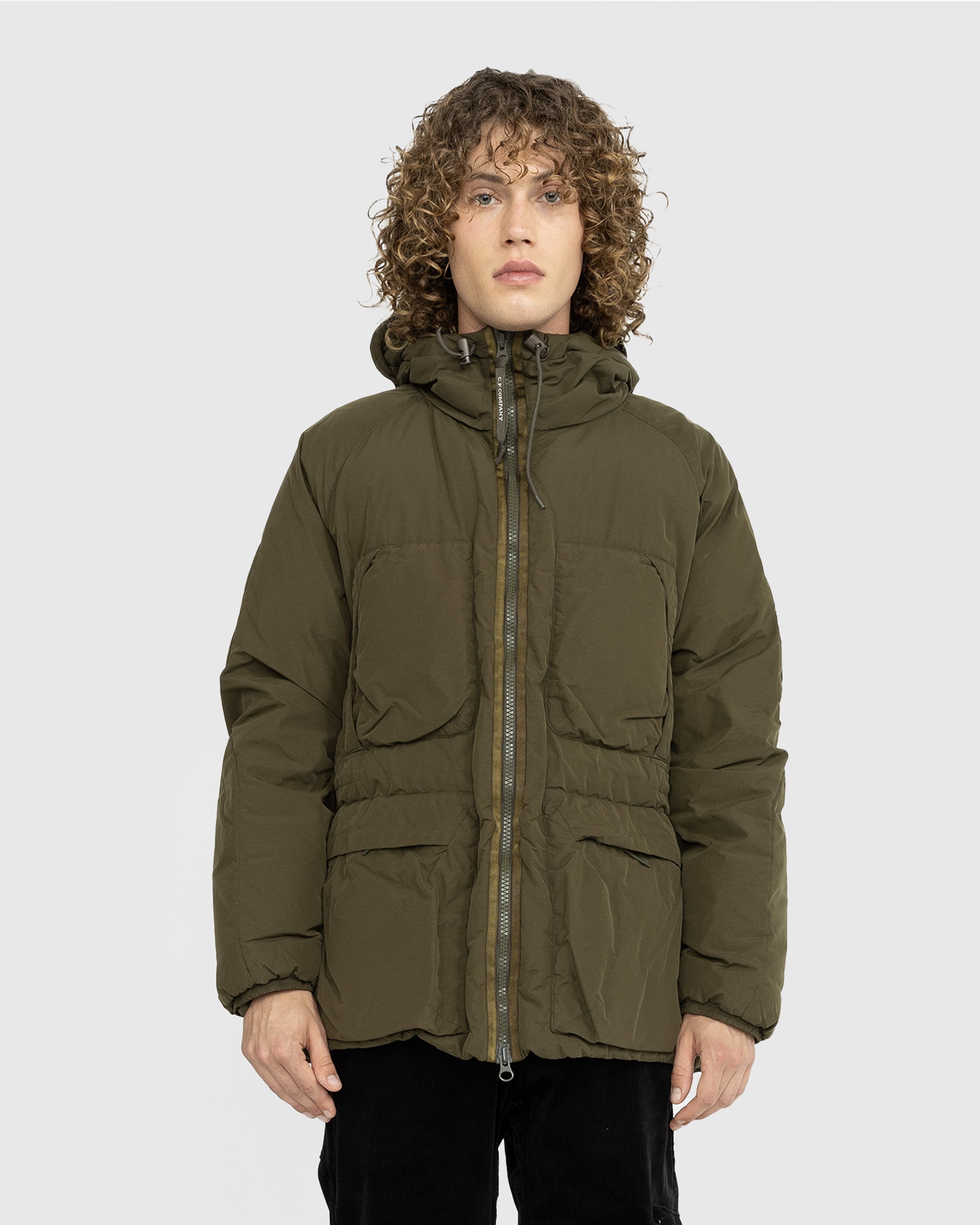C.P. Company - Padded Hooded Jacket Ivy Green - Clothing - Green - Image 2