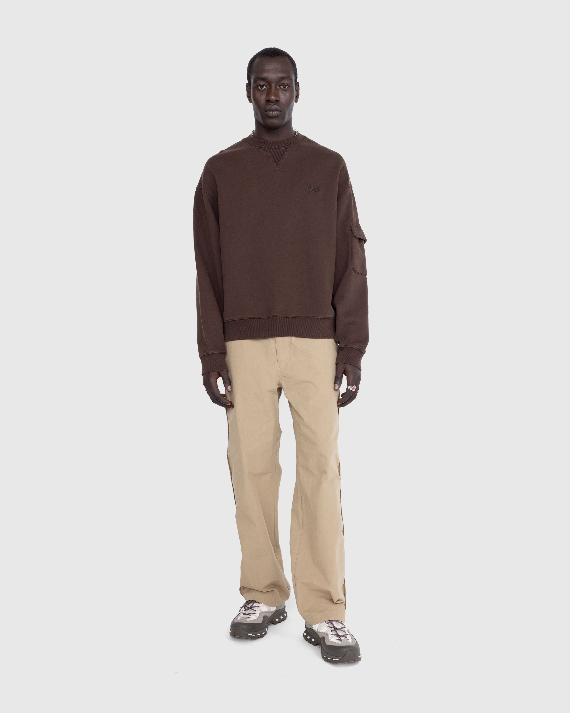 Patta - Basic Pigment Dye Pocket Crewneck Sweater Delicioso - Clothing - Brown - Image 3