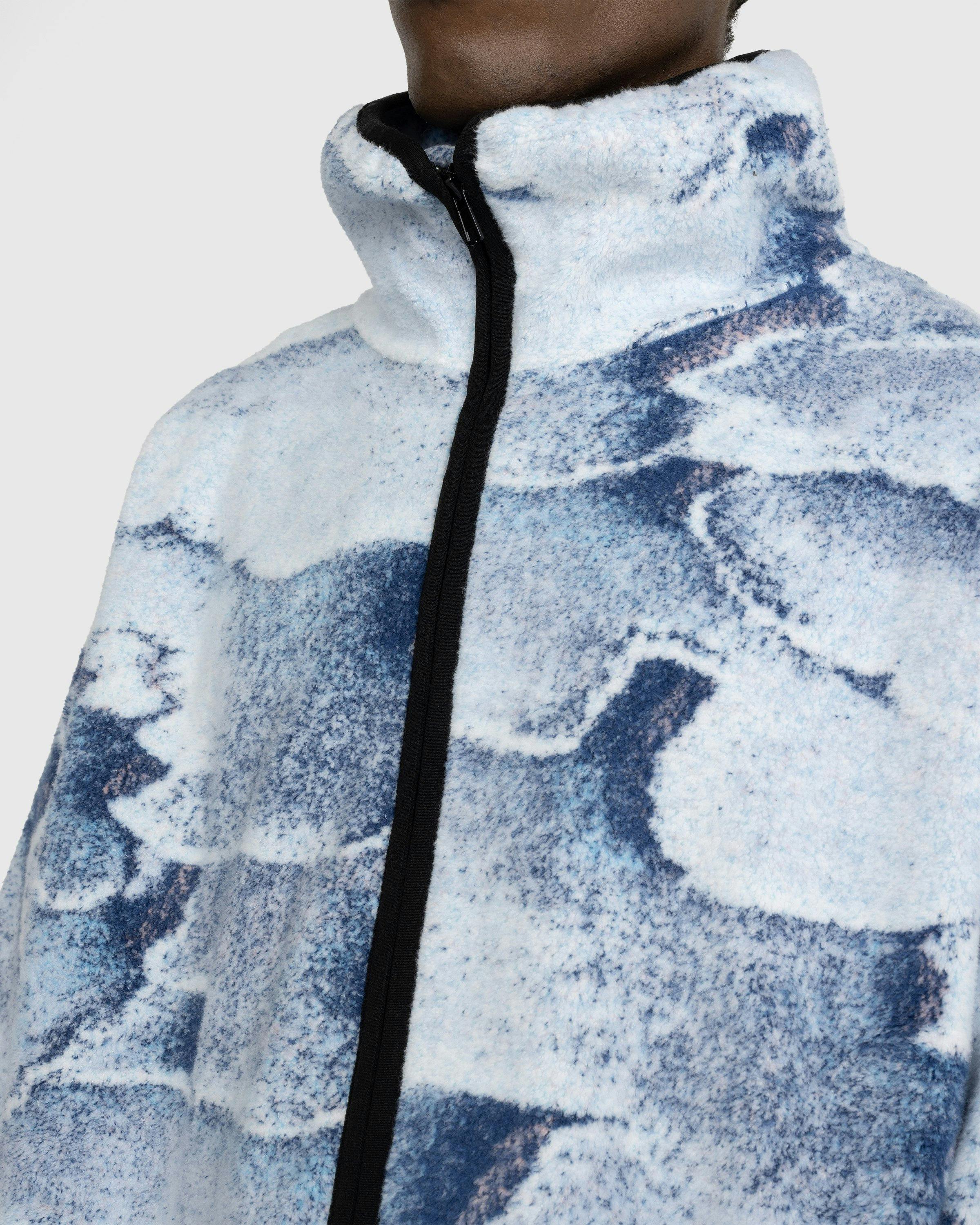 Bonsai - TERRY CLOTH OVERSIZE ZIP JACKET, ALLOVER SALT GRAPHIC Blue - Clothing - Blue - Image 4