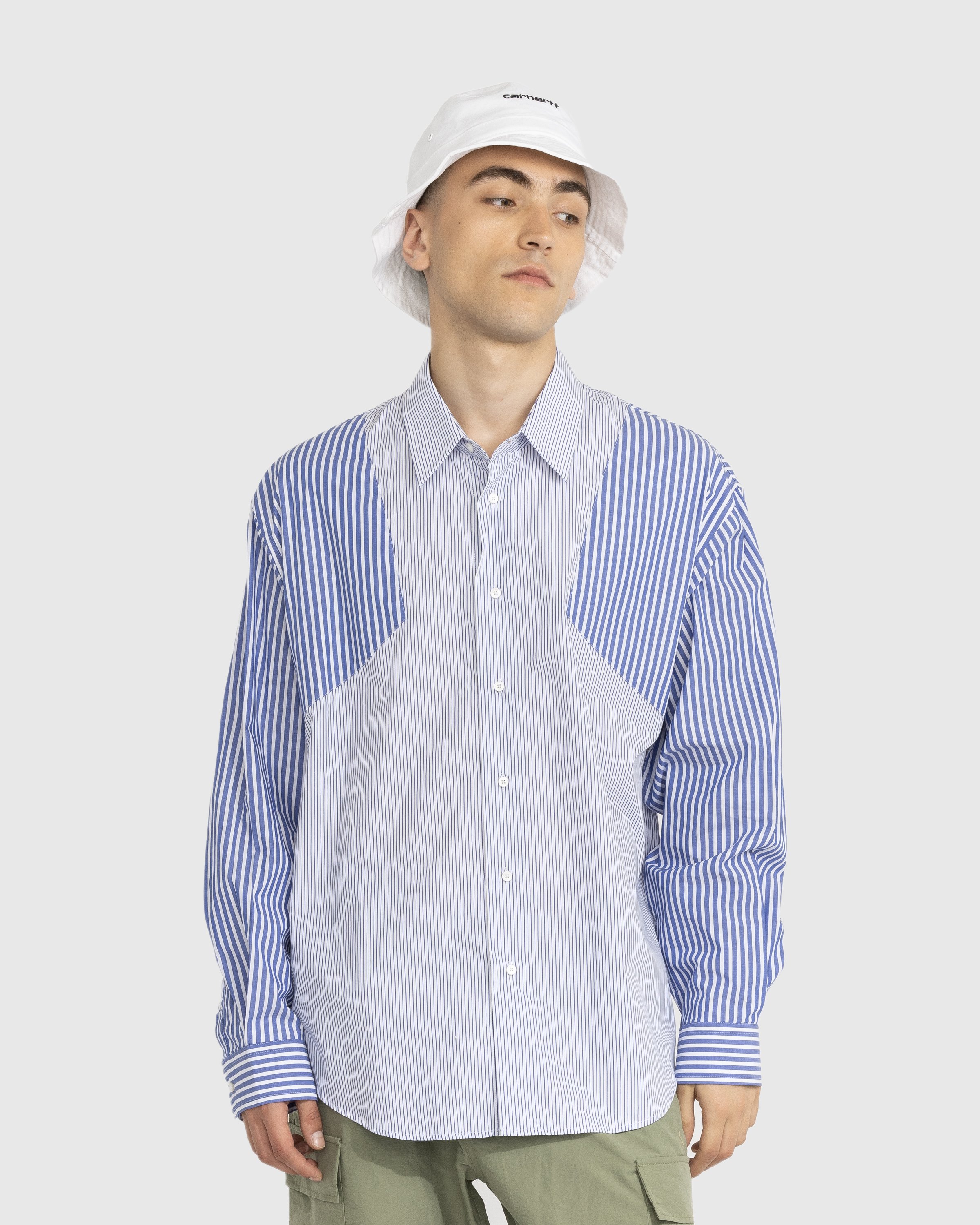 Trussardi - Shirt Cotton Mix Stripes - Clothing - Blue - Image 2