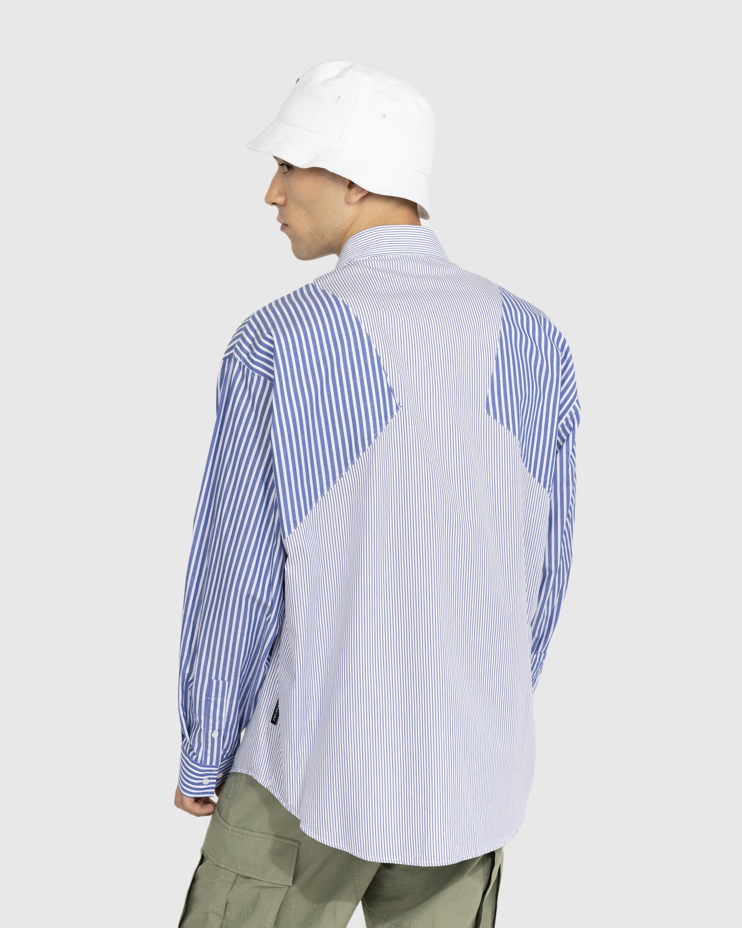 Trussardi - Shirt Cotton Mix Stripes - Clothing - Blue - Image 3
