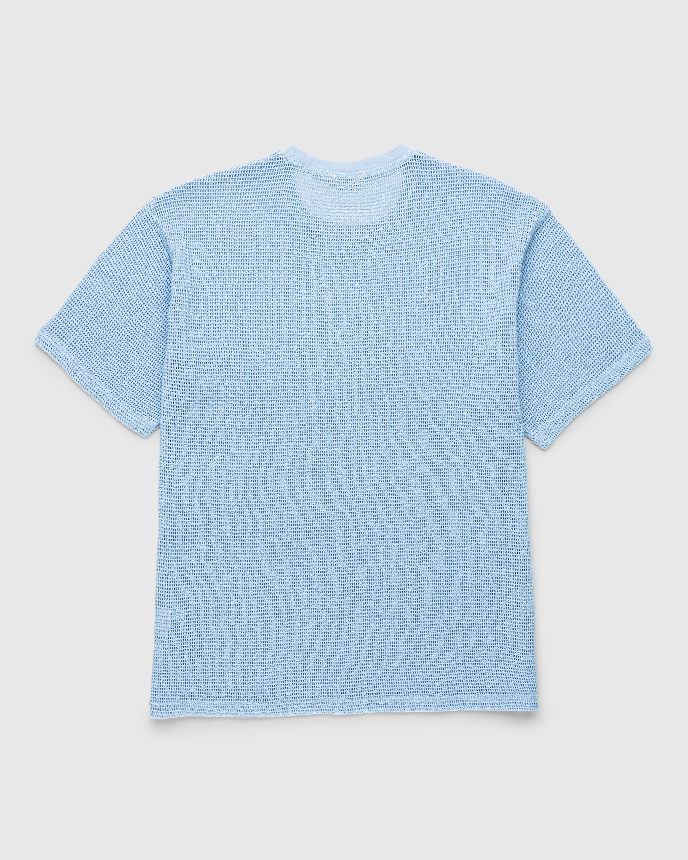 Highsnobiety - Cotton Mesh Knit T-Shirt Blue - Clothing - Blue - Image 2