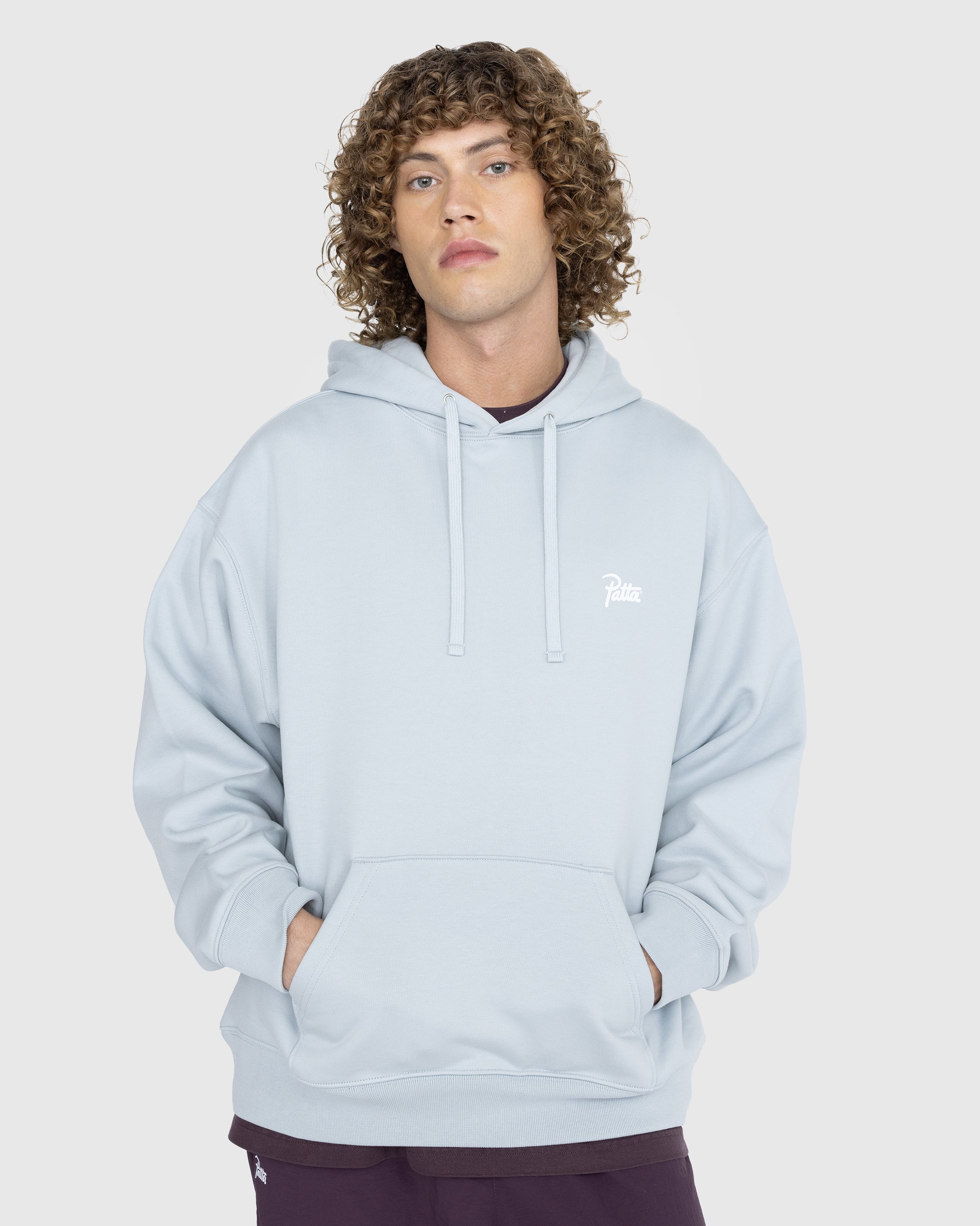 Patta - Basic Hooded Sweater Pearl Blue - Clothing - Blue - Image 2