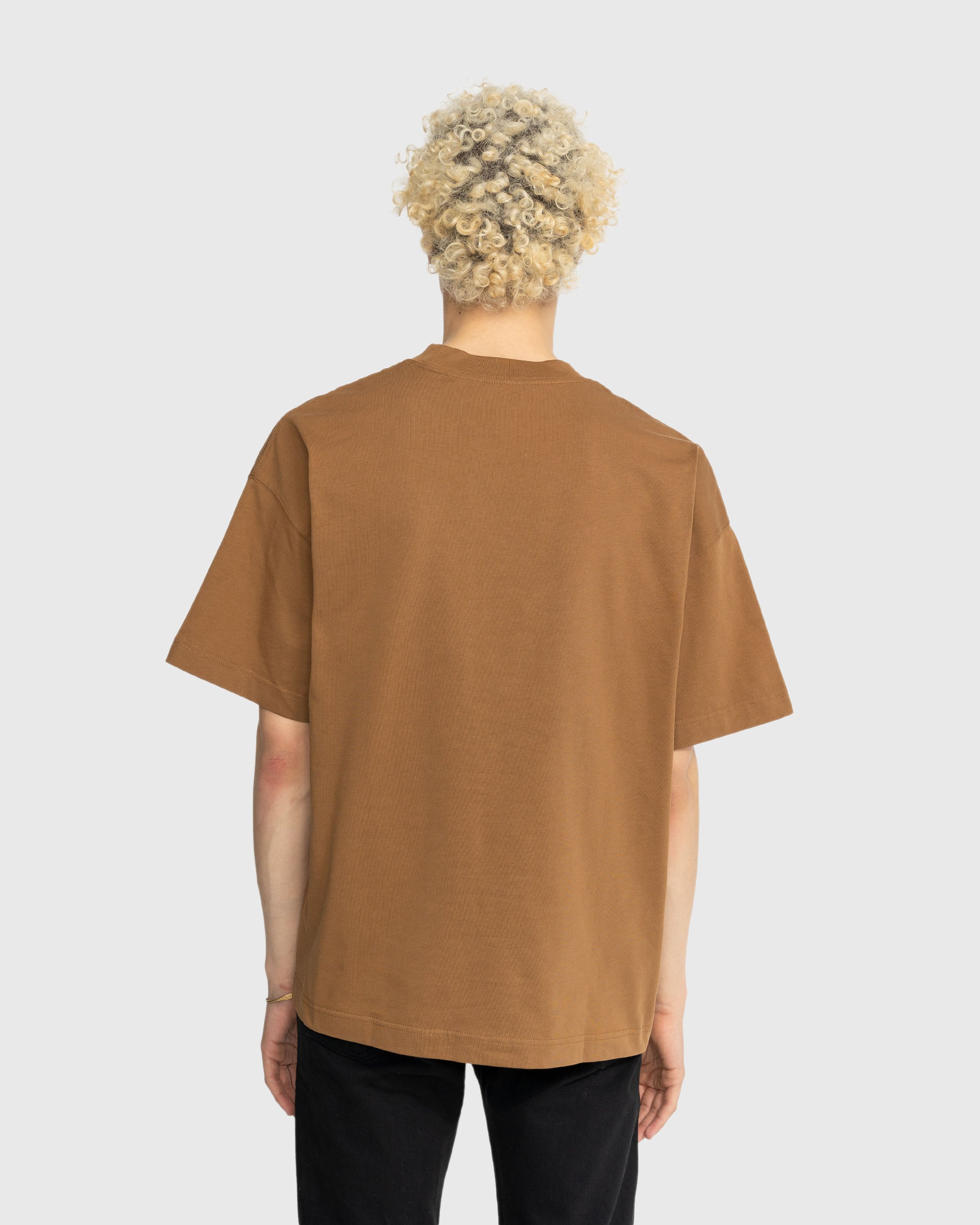 Carhartt WIP - Link Script T-Shirt Brown - Clothing - Brown - Image 3