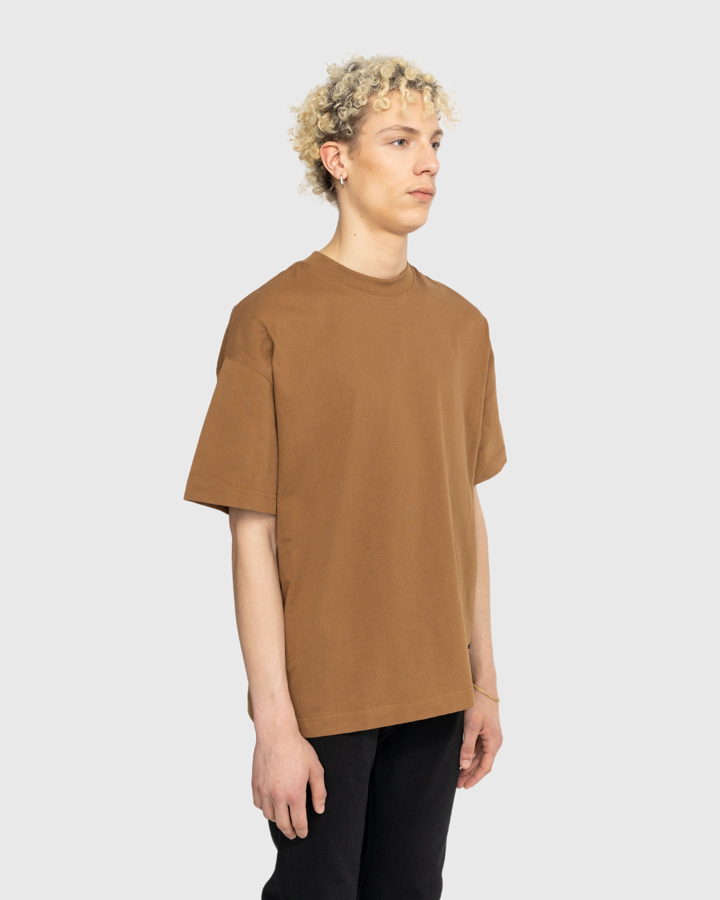 Carhartt WIP - Link Script T-Shirt Brown - Clothing - Brown - Image 4