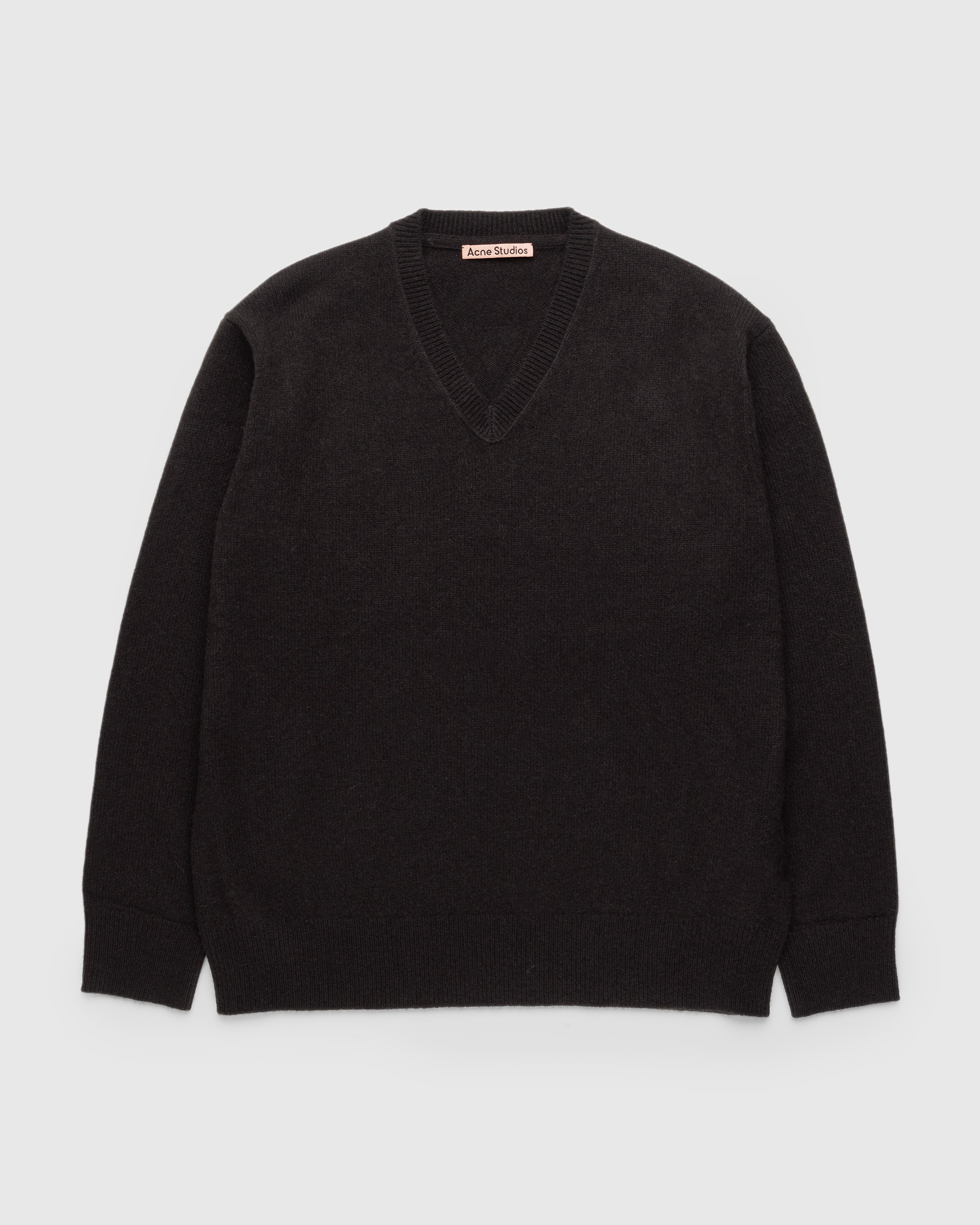 Acne Studios - Wool V-Neck Sweater Brown - Clothing - Brown - Image 1