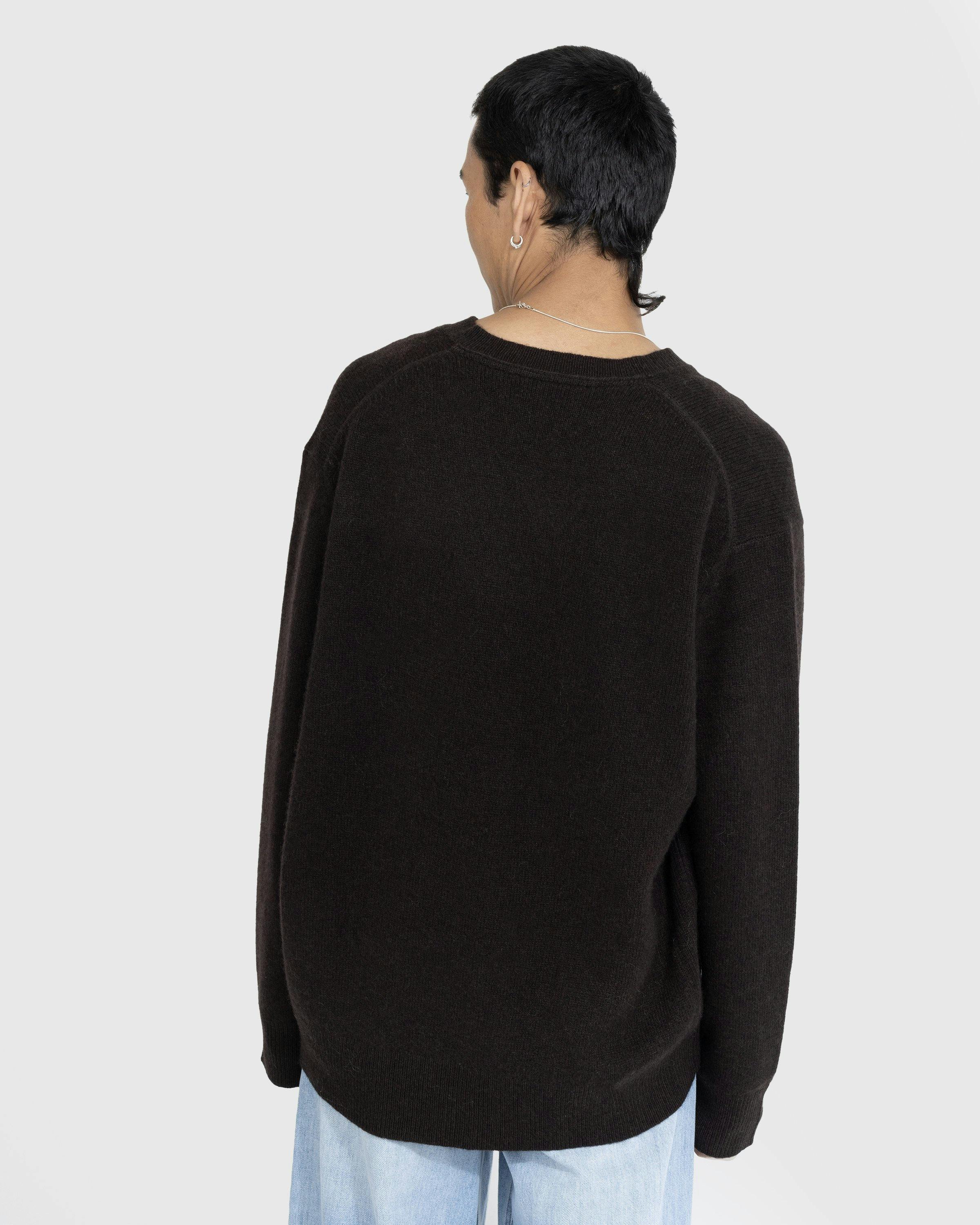 Acne Studios - Wool V-Neck Sweater Brown - Clothing - Brown - Image 3