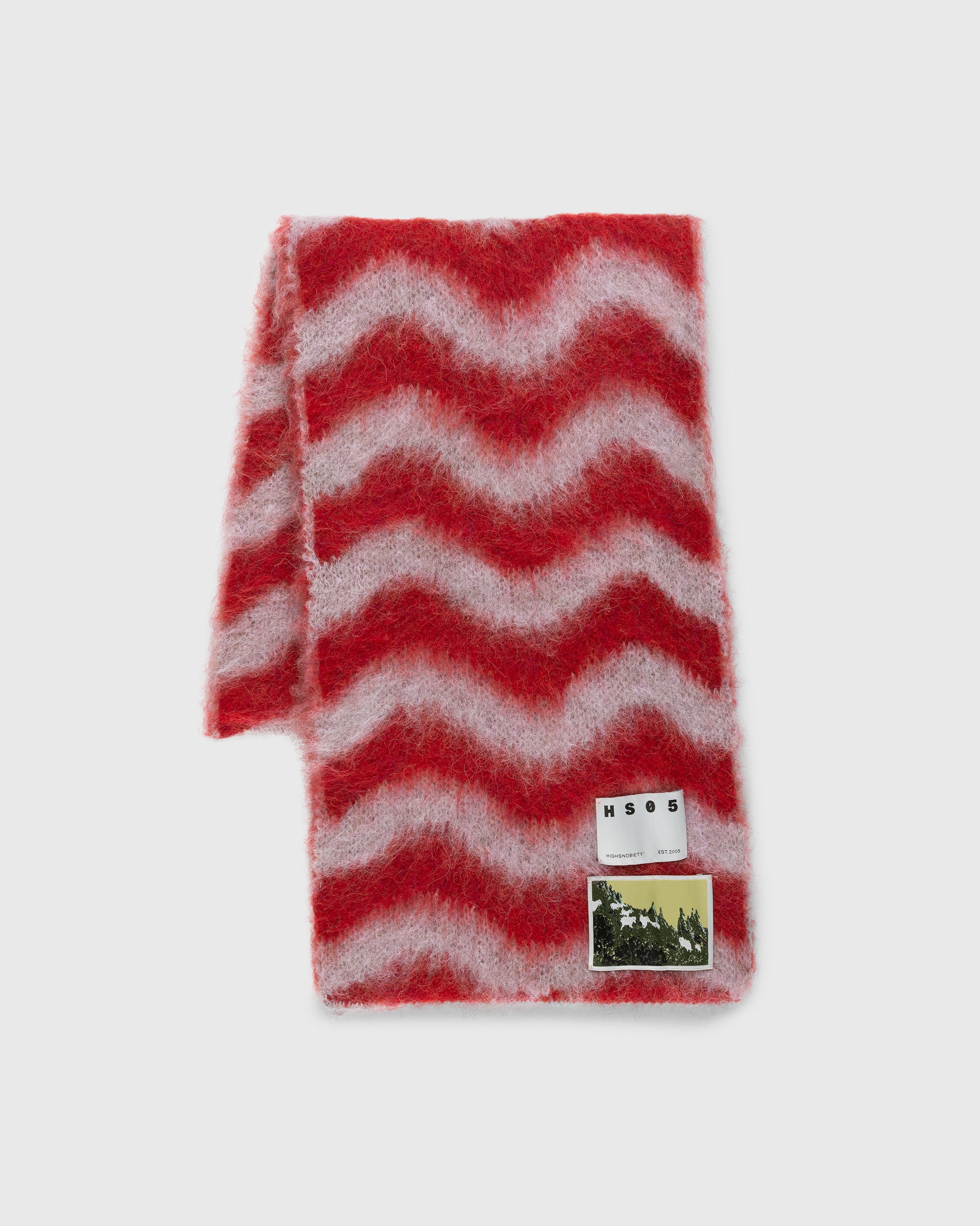 Highsnobiety HS05 - Alpaca Fuzzy Scarf Pink/Red - Accessories - Multi - Image 3