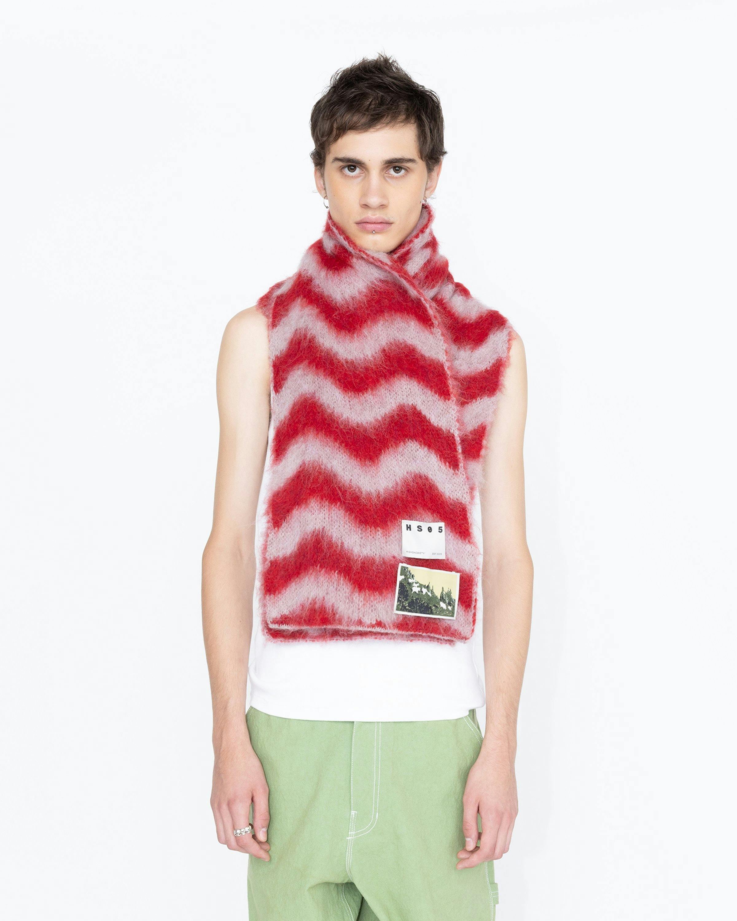 Highsnobiety HS05 - Alpaca Fuzzy Scarf Pink/Red - Accessories - Multi - Image 4