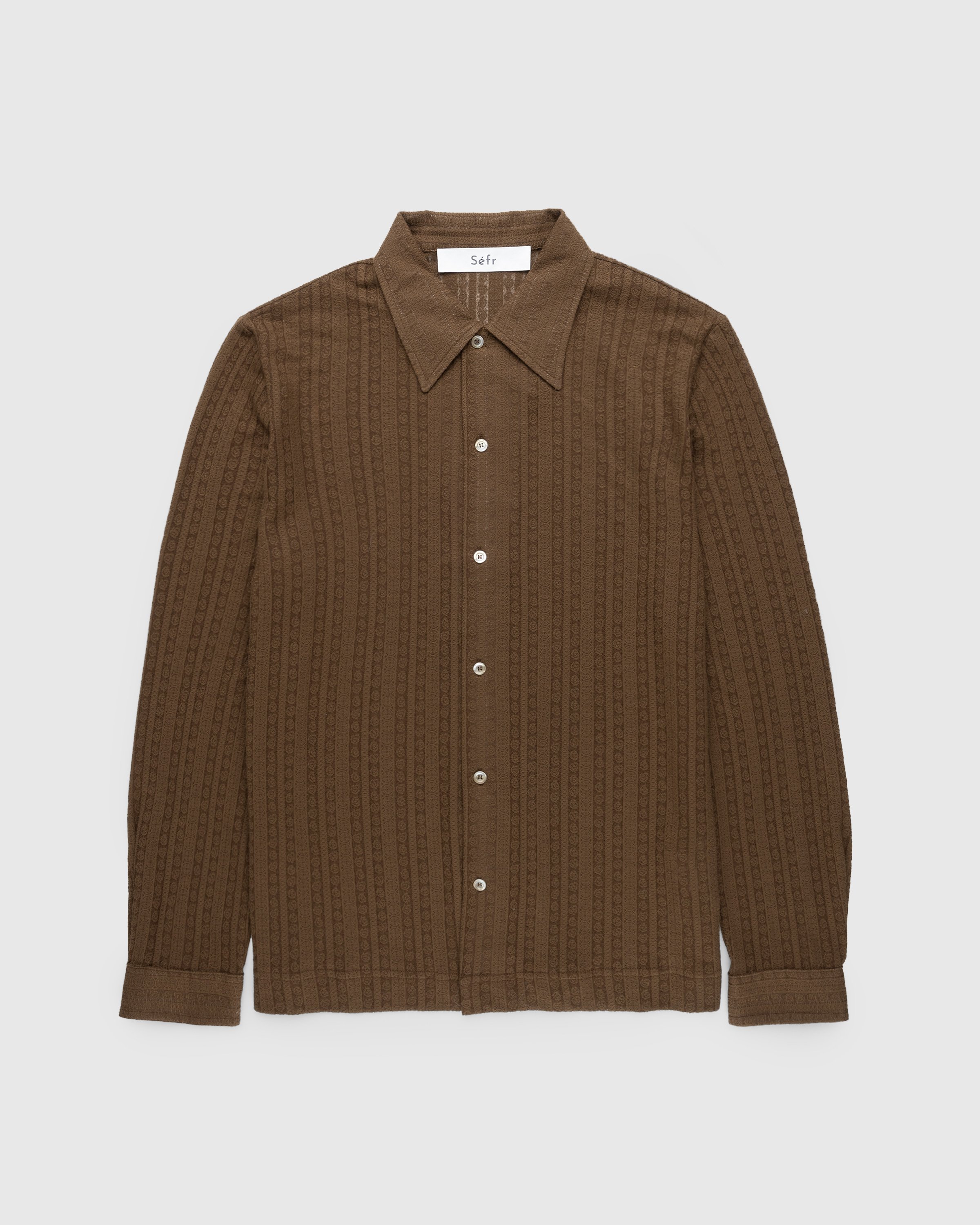 Séfr - Ripley Shirt Espresso Medallion - Clothing - Brown - Image 1