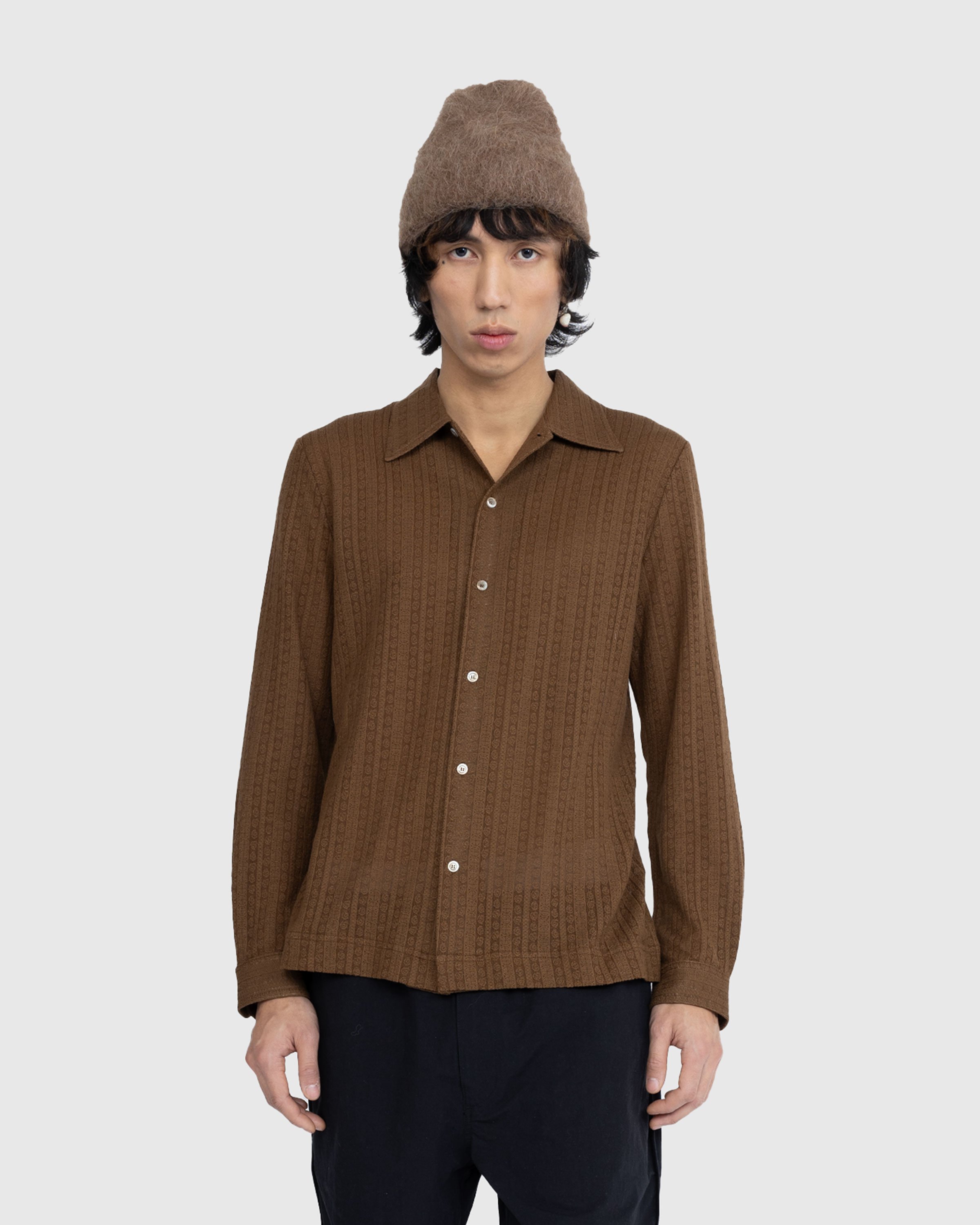 Séfr - Ripley Shirt Espresso Medallion - Clothing - Brown - Image 2
