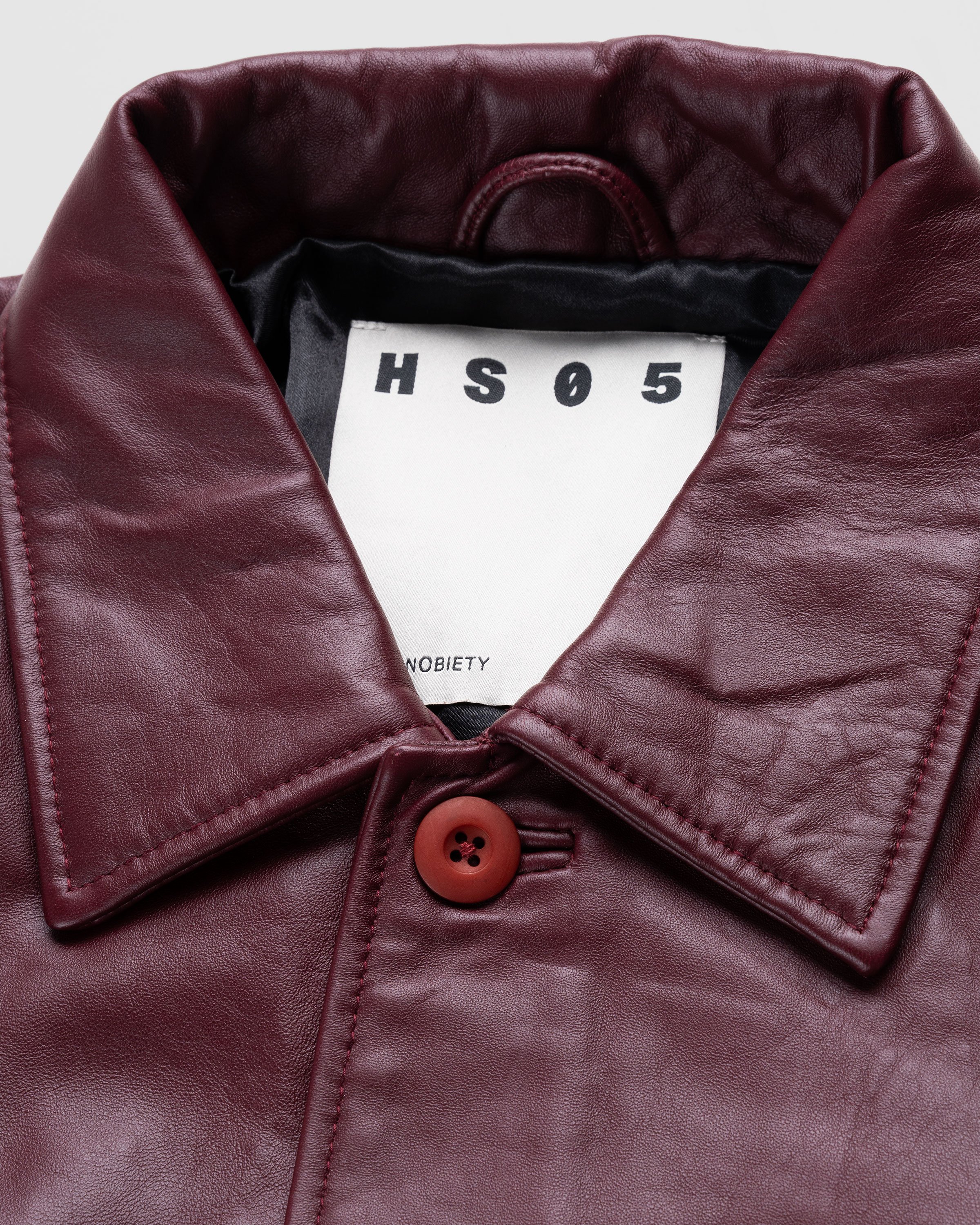 Highsnobiety - Neu York Leather Jacket Burgundy - Clothing - Red - Image 6