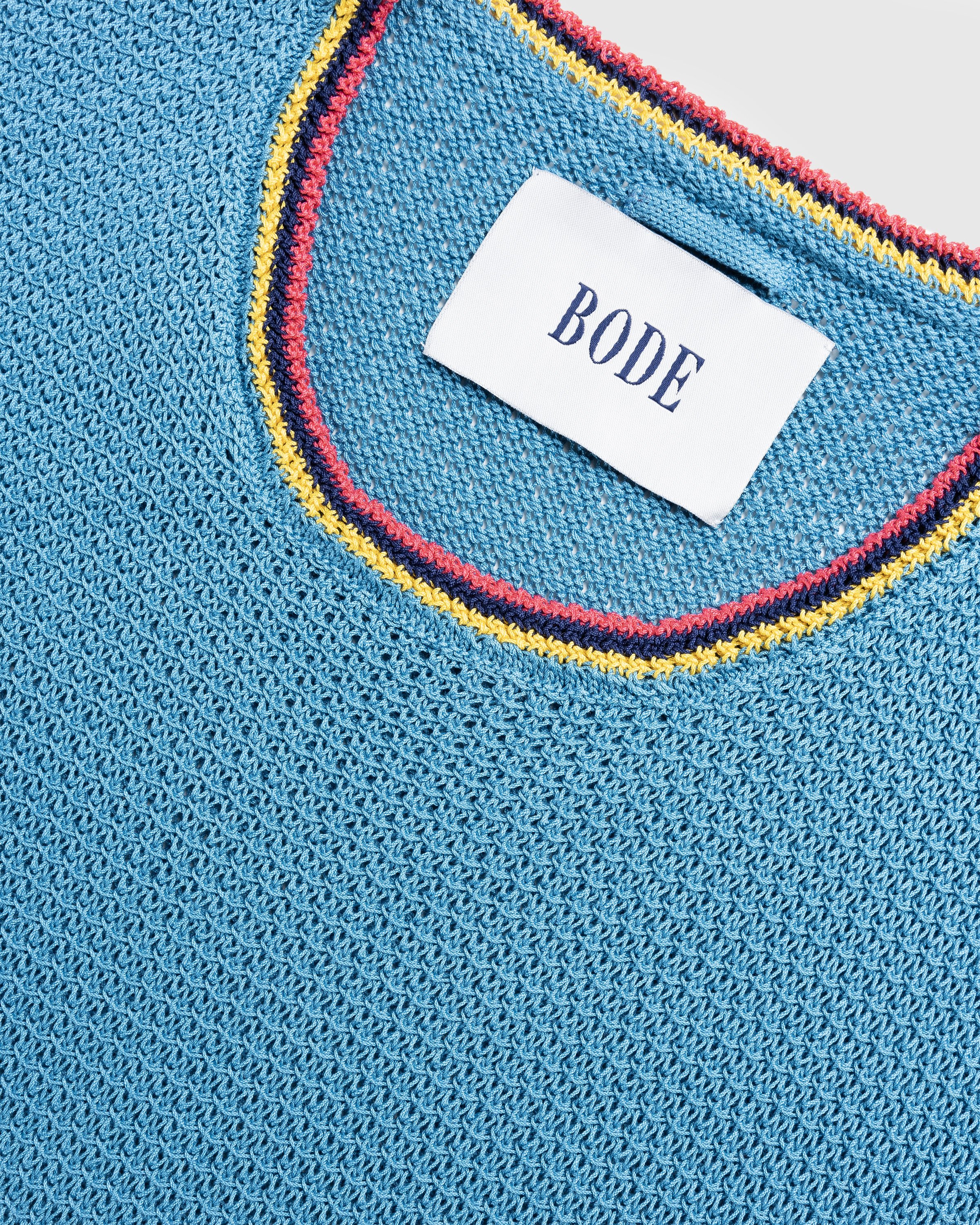 Bode - Treehouse Knit Tank - Clothing - Blue - Image 5