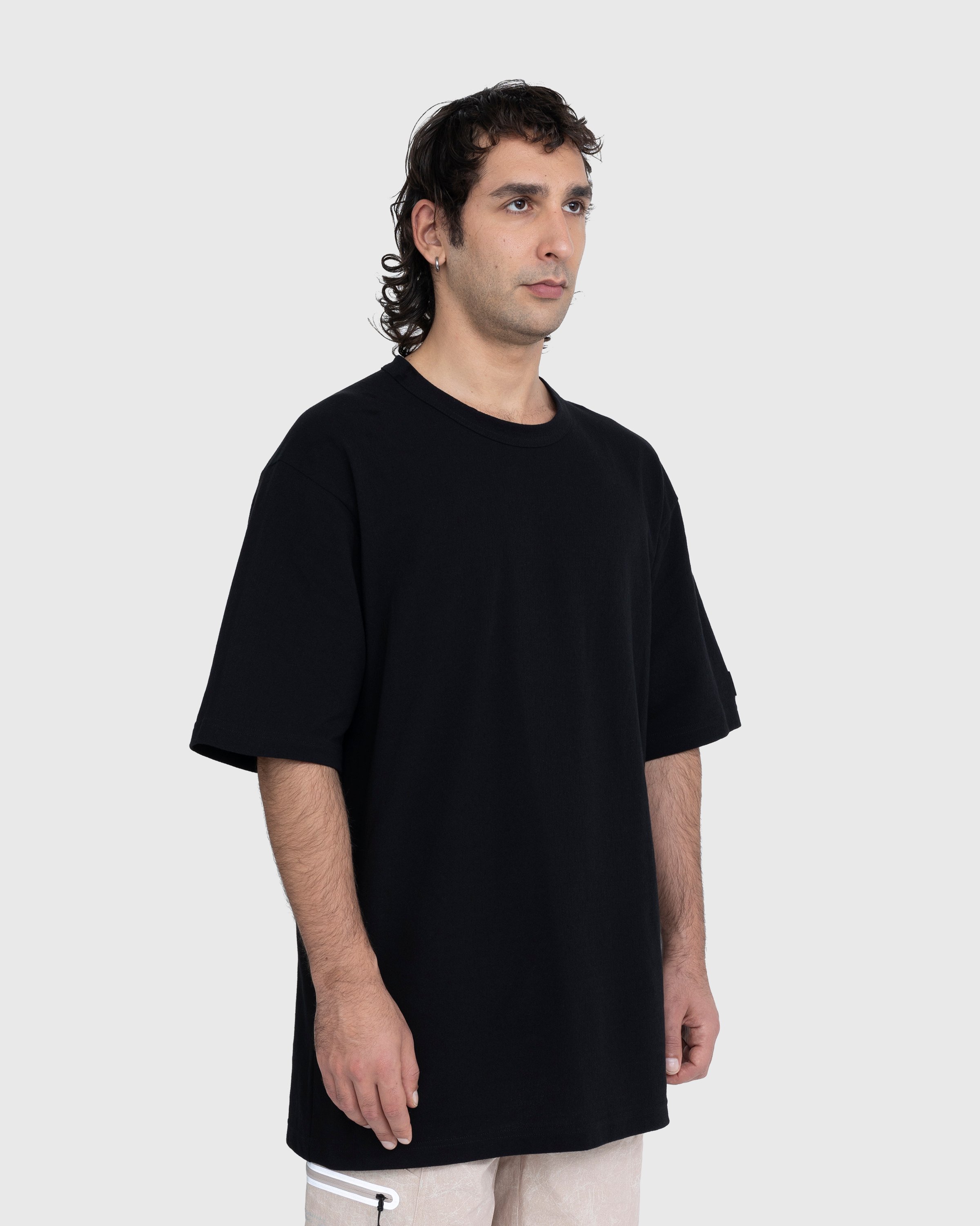 Y-3 - Crepe Short-Sleeve T-Shirt Black - Clothing - Black - Image 4