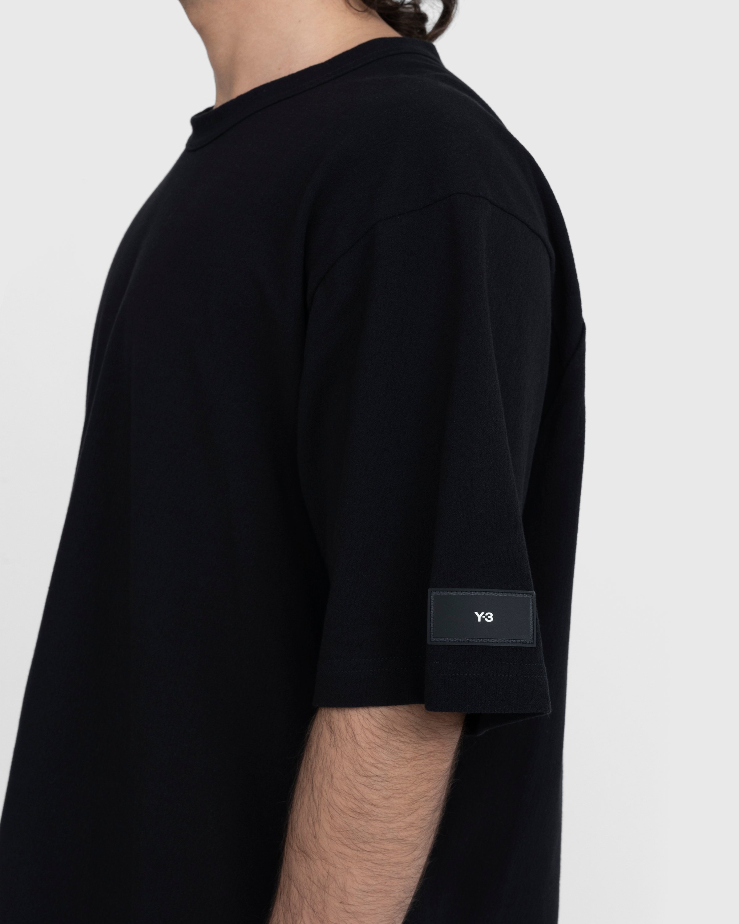 Y-3 - Crepe Short-Sleeve T-Shirt Black - Clothing - Black - Image 5