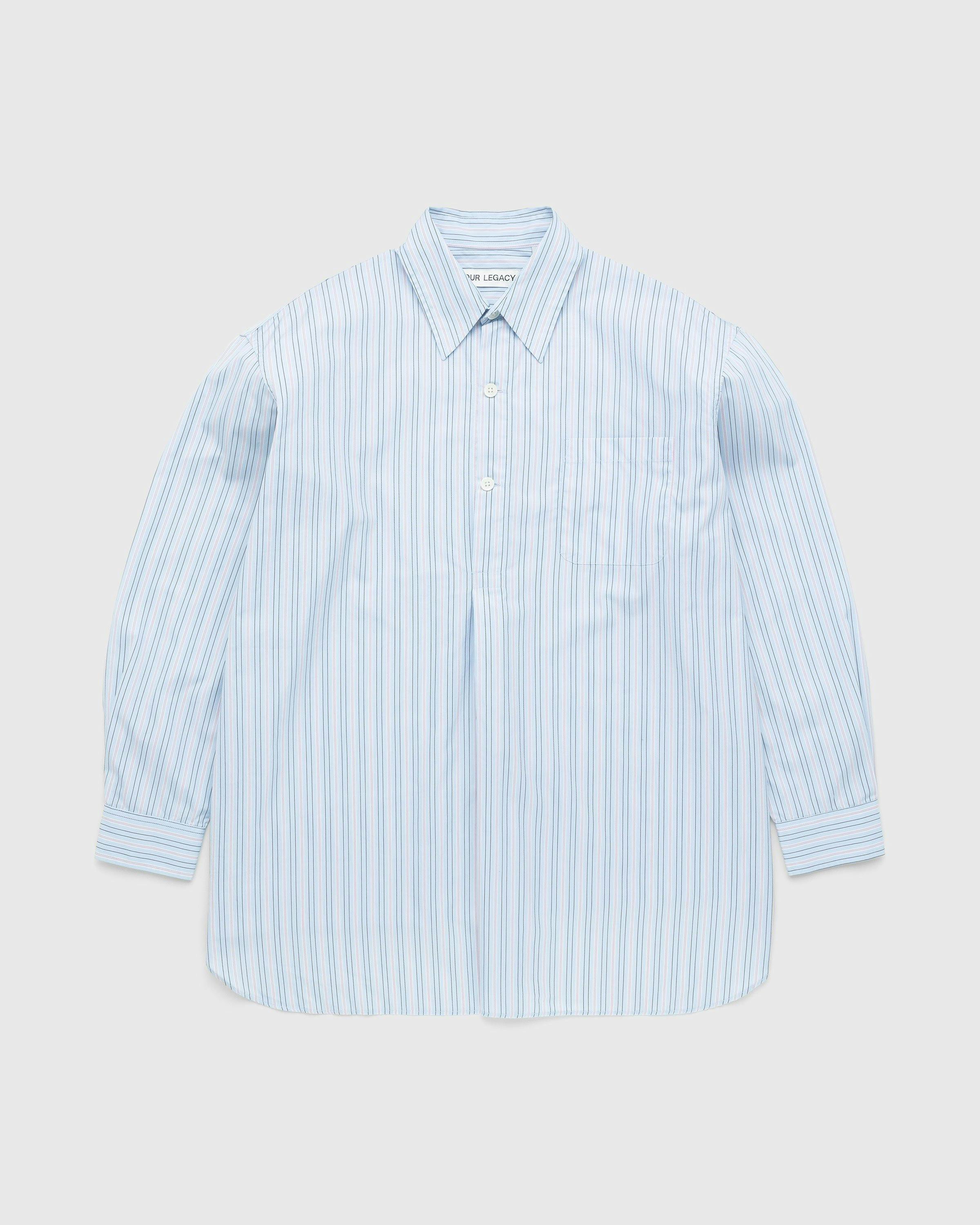 Our Legacy - Popover Shirt Blue Stripe - Clothing - Blue - Image 1