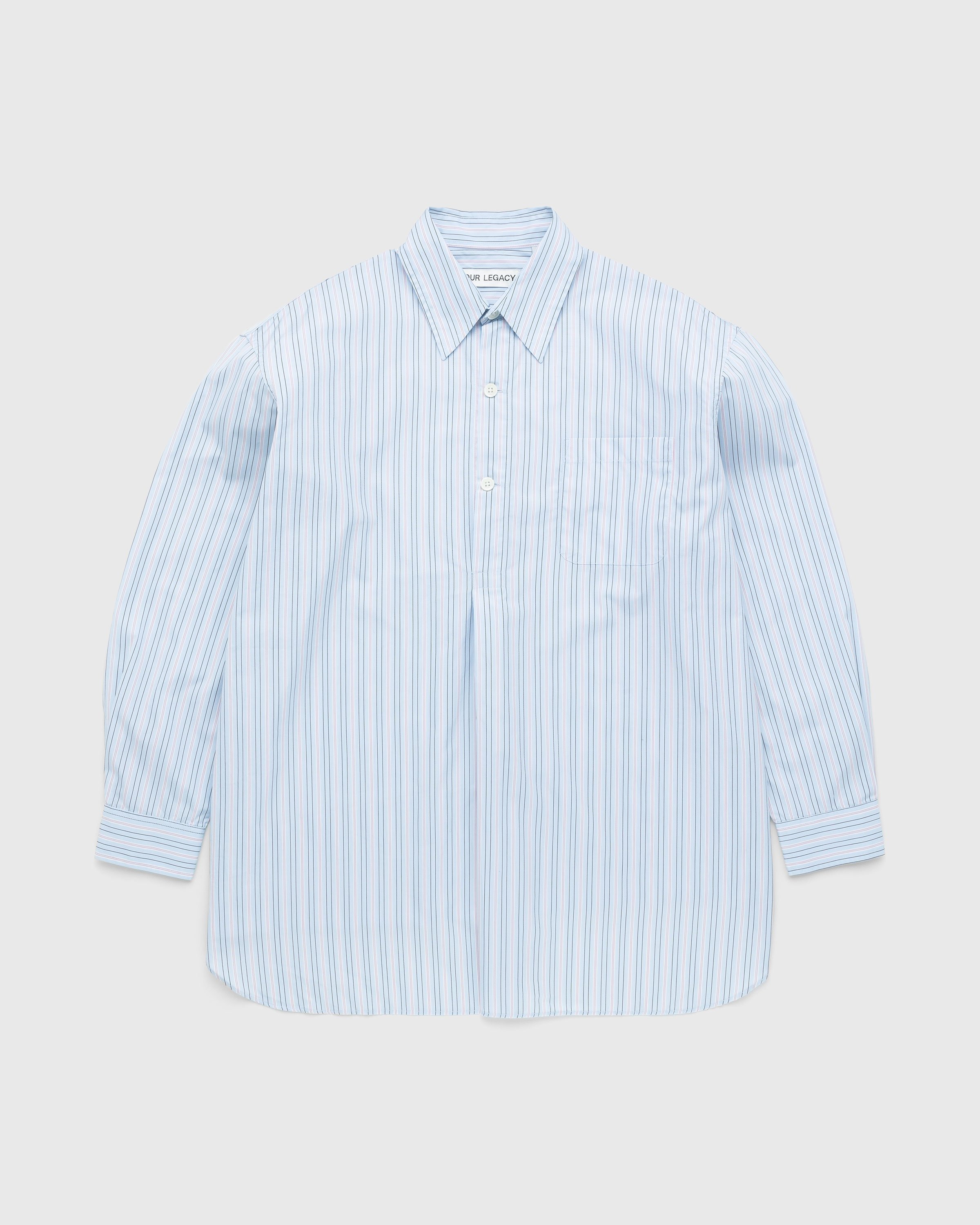Our Legacy - Popover Shirt Blue Stripe - Clothing - Blue - Image 1