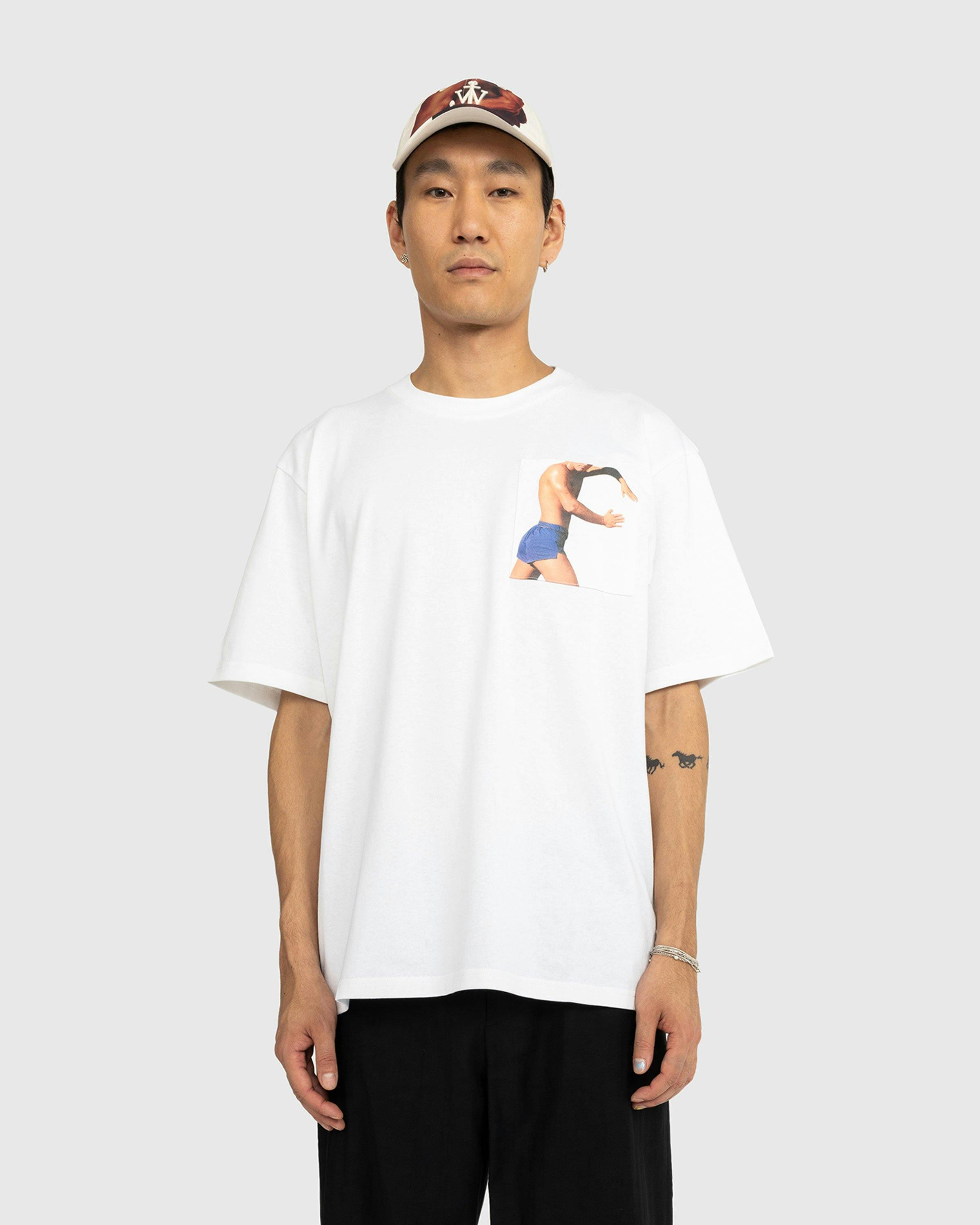 J.W. Anderson - PROFILE STUD CHEST POCKET T-SHIRT White - Clothing - White - Image 2