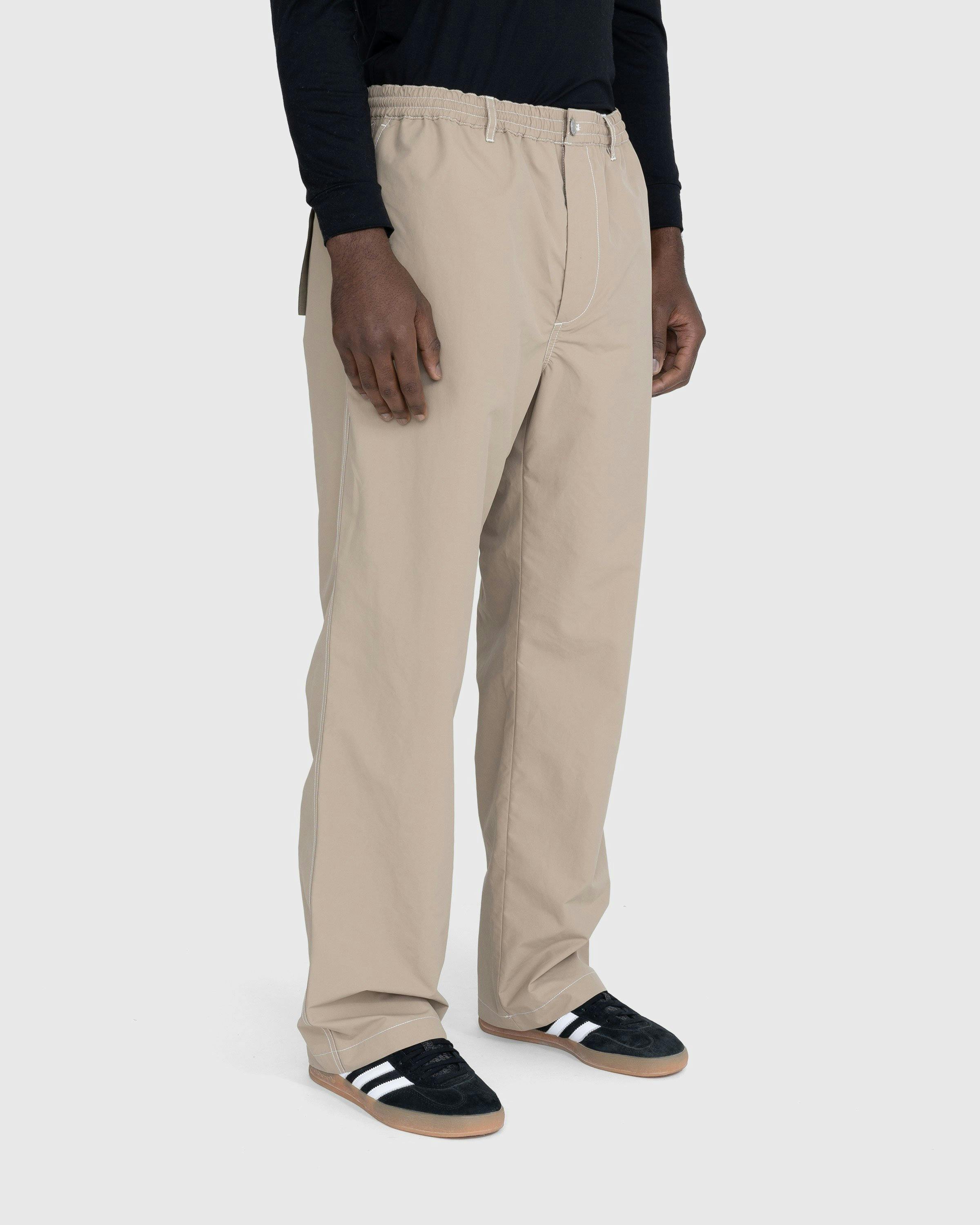 Contrast Stitch Pants - Khaki