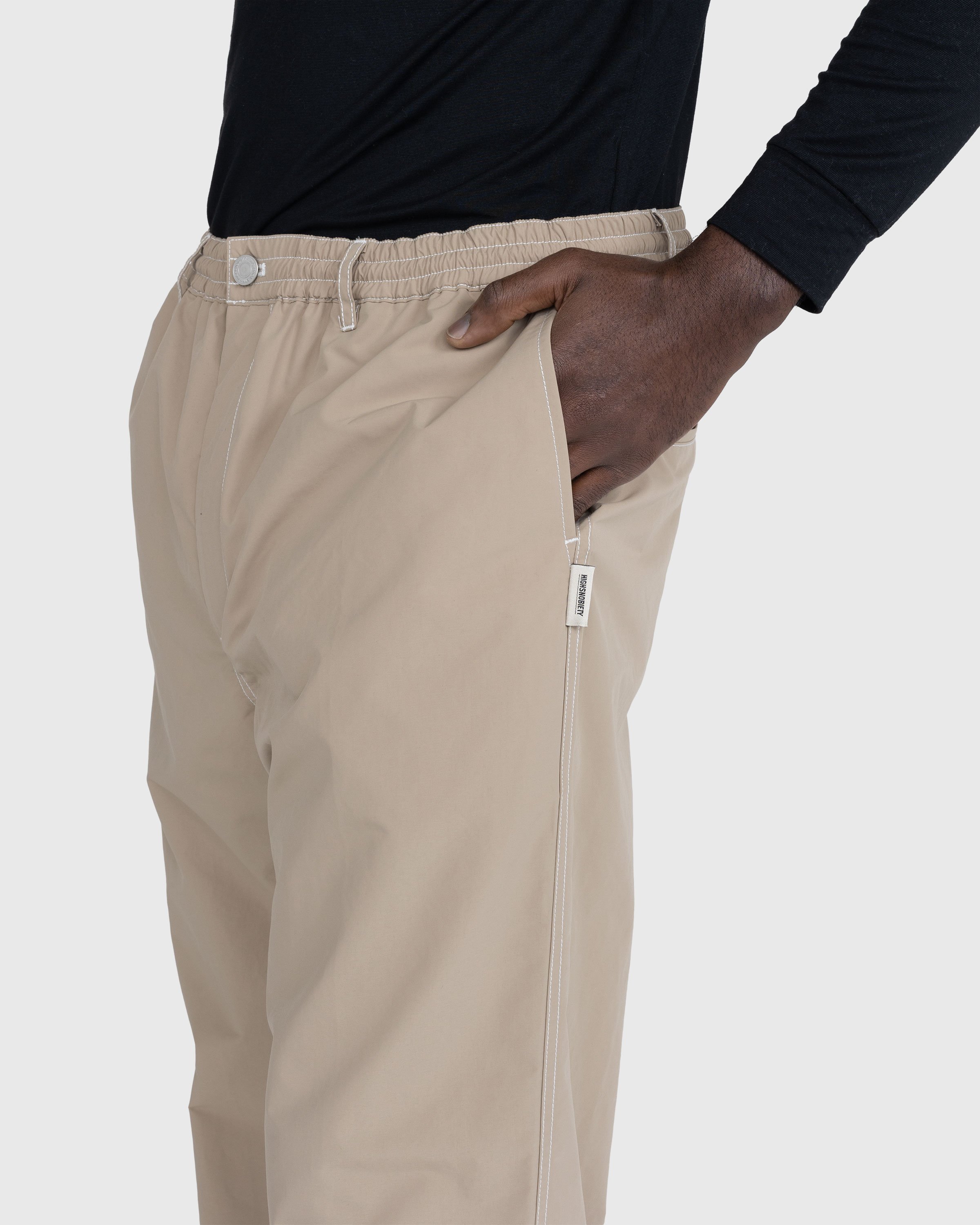Highsnobiety - Contrast Stitch Pants Beige - Clothing - Beige - Image 5