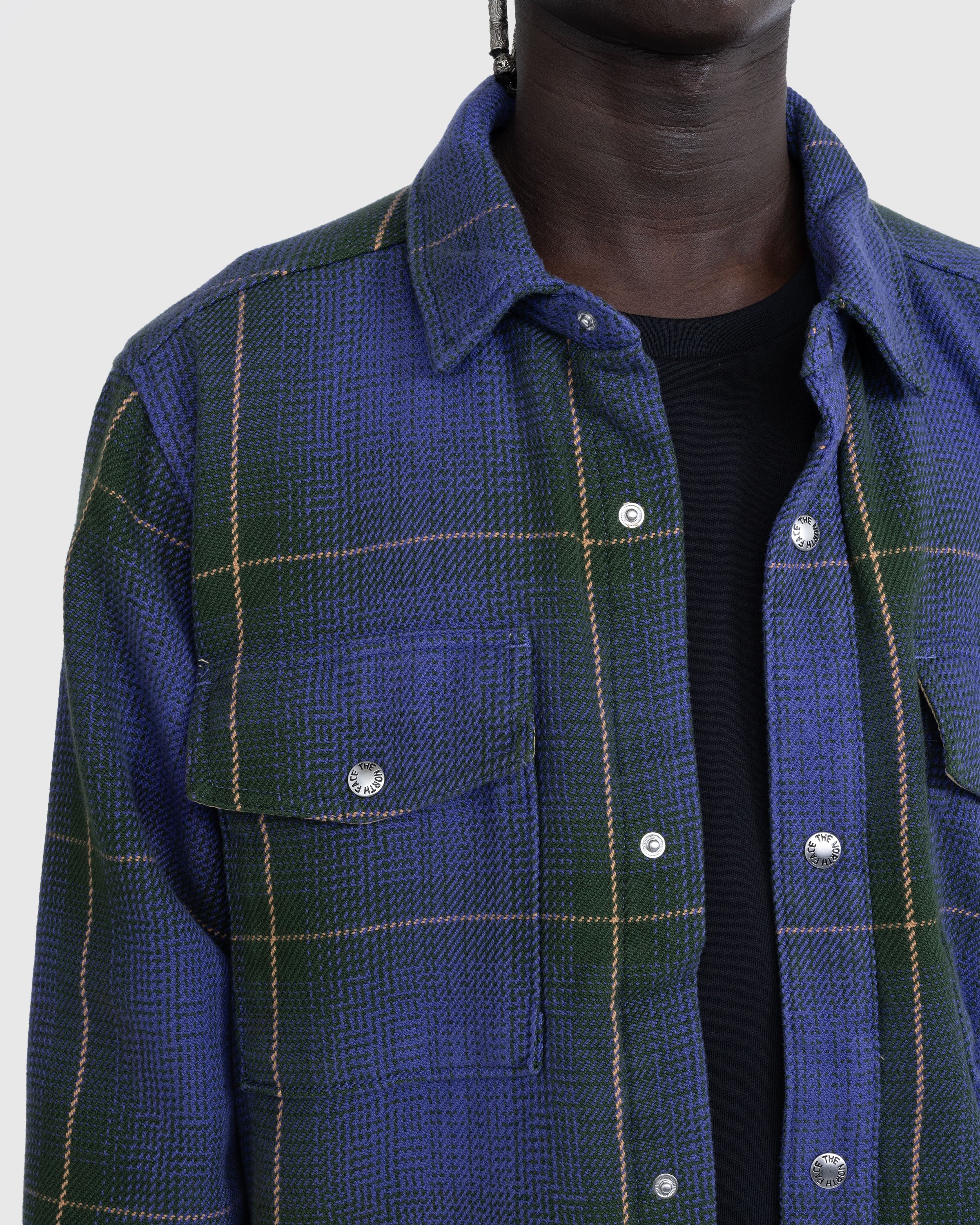 The North Face - Valley Twill Utility Shacket Pine Needle Large Halfdome Shadow Plaid - Clothing - Green - Image 5