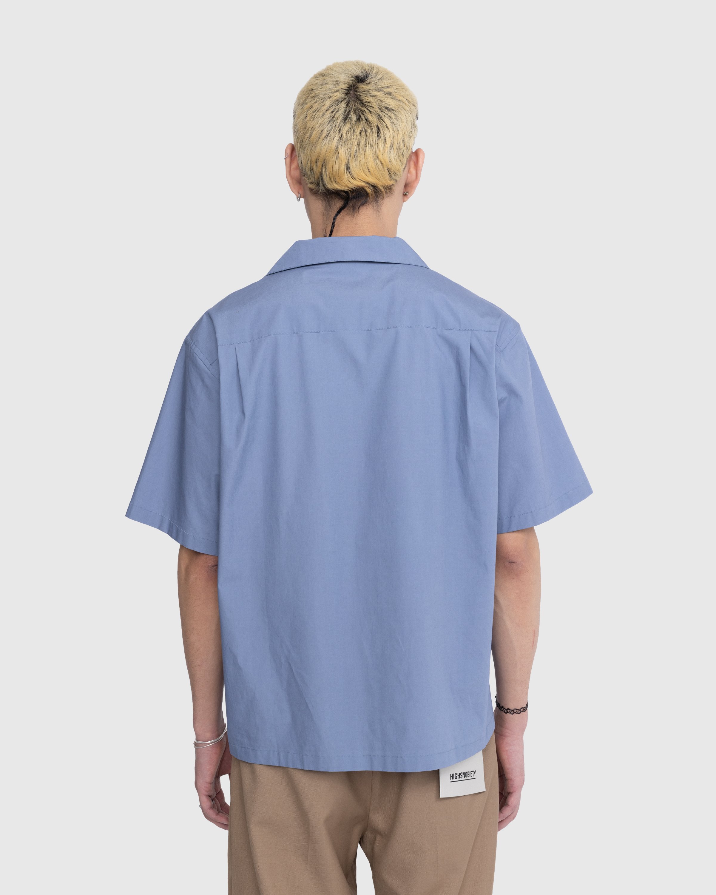 Highsnobiety - Poplin Short-Sleeve Shirt Blue - Clothing - Blue - Image 3