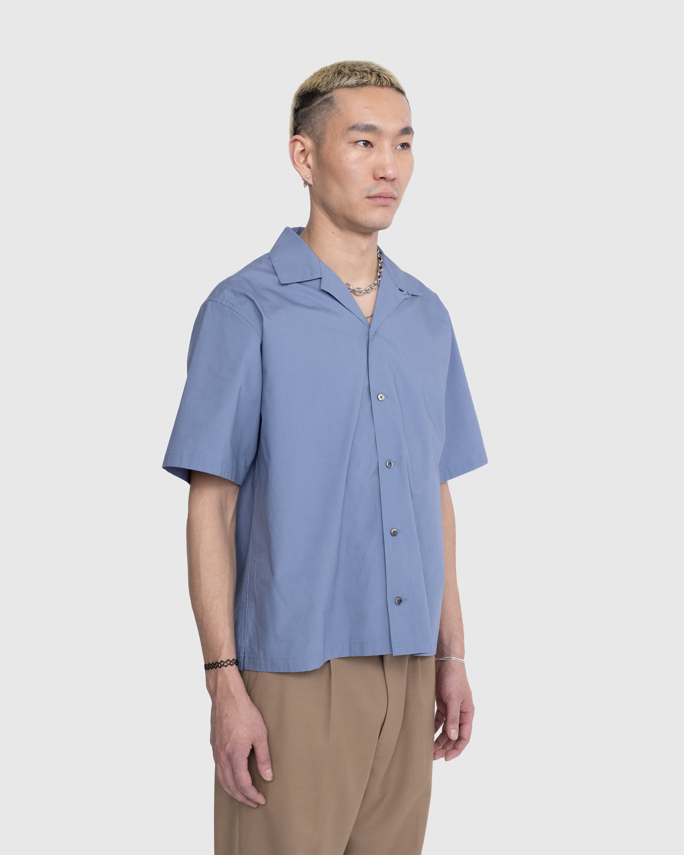 Highsnobiety - Poplin Short-Sleeve Shirt Blue - Clothing - Blue - Image 4