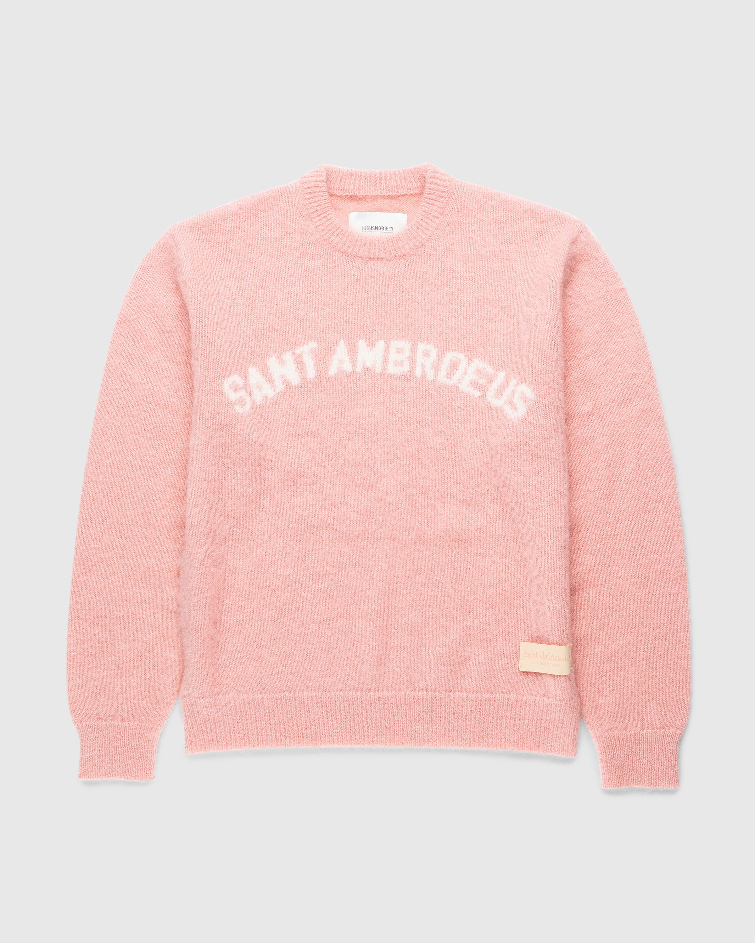 Highsnobiety x Sant Ambroeus - Pink Knit Crewneck - Clothing - Pink - Image 1