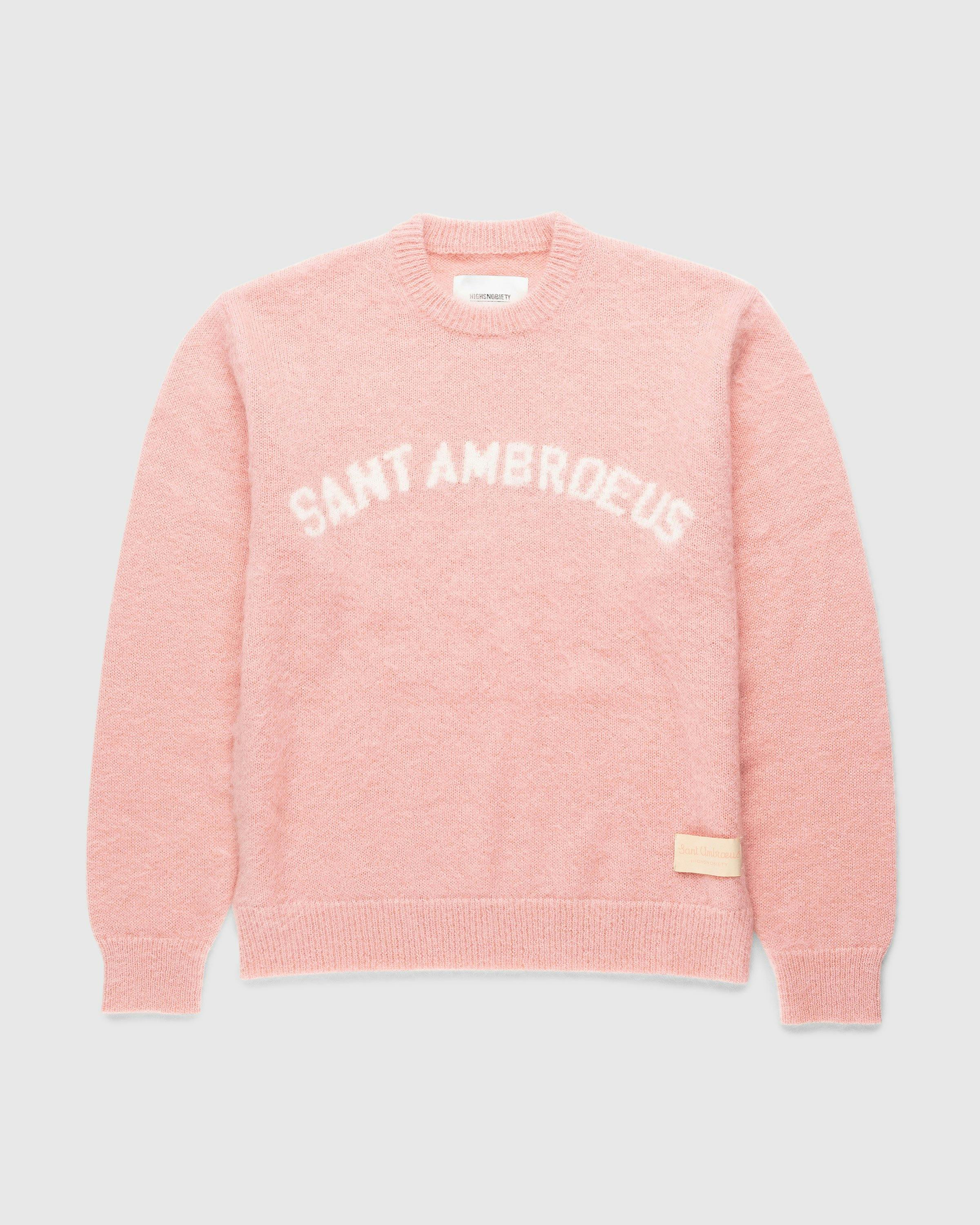 Highsnobiety x Sant Ambroeus - Pink Knit Crewneck - Clothing - Pink - Image 1