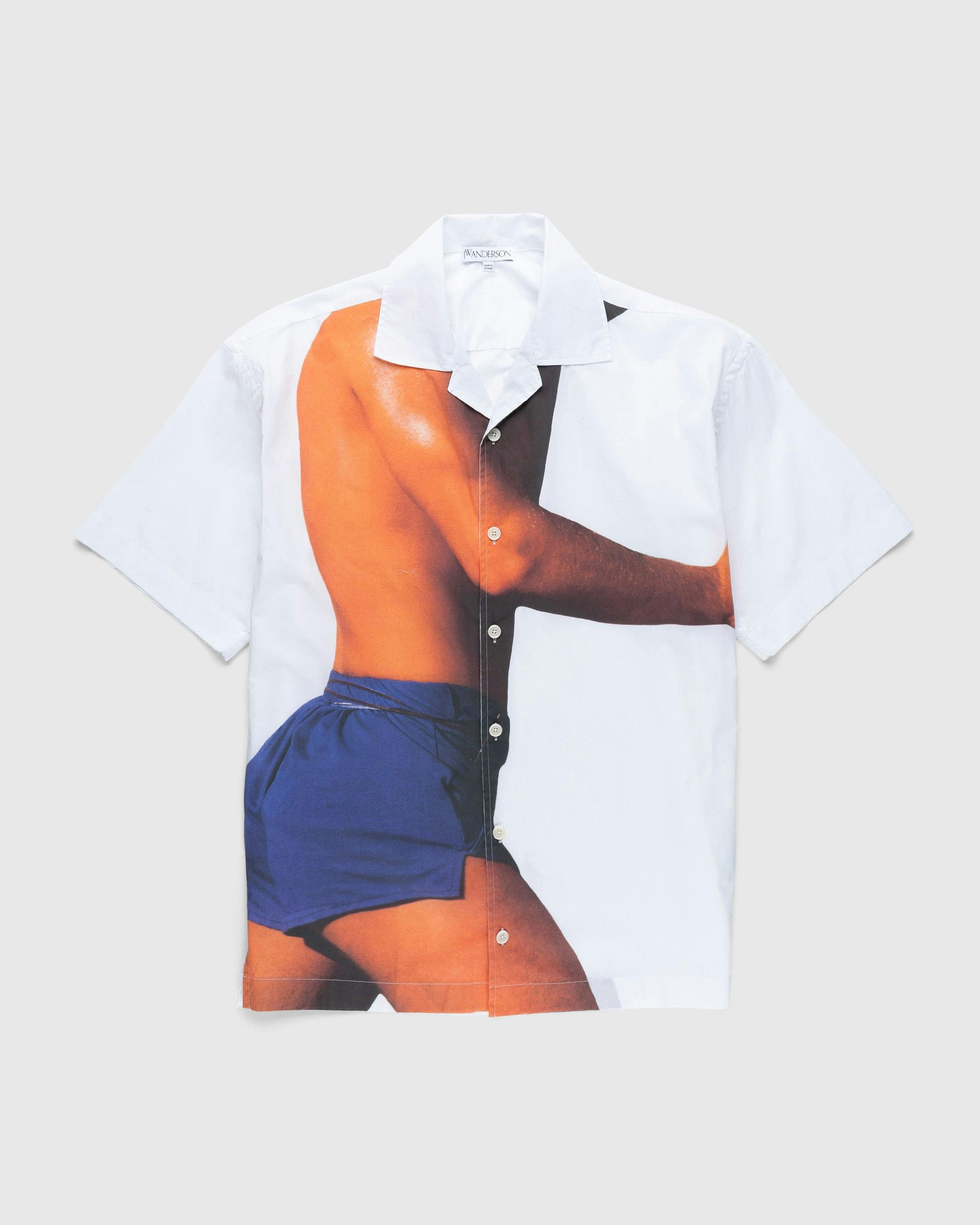 J.W. Anderson - Profile Stud Printed Short-Sleeve Shirt White - Clothing - White - Image 1