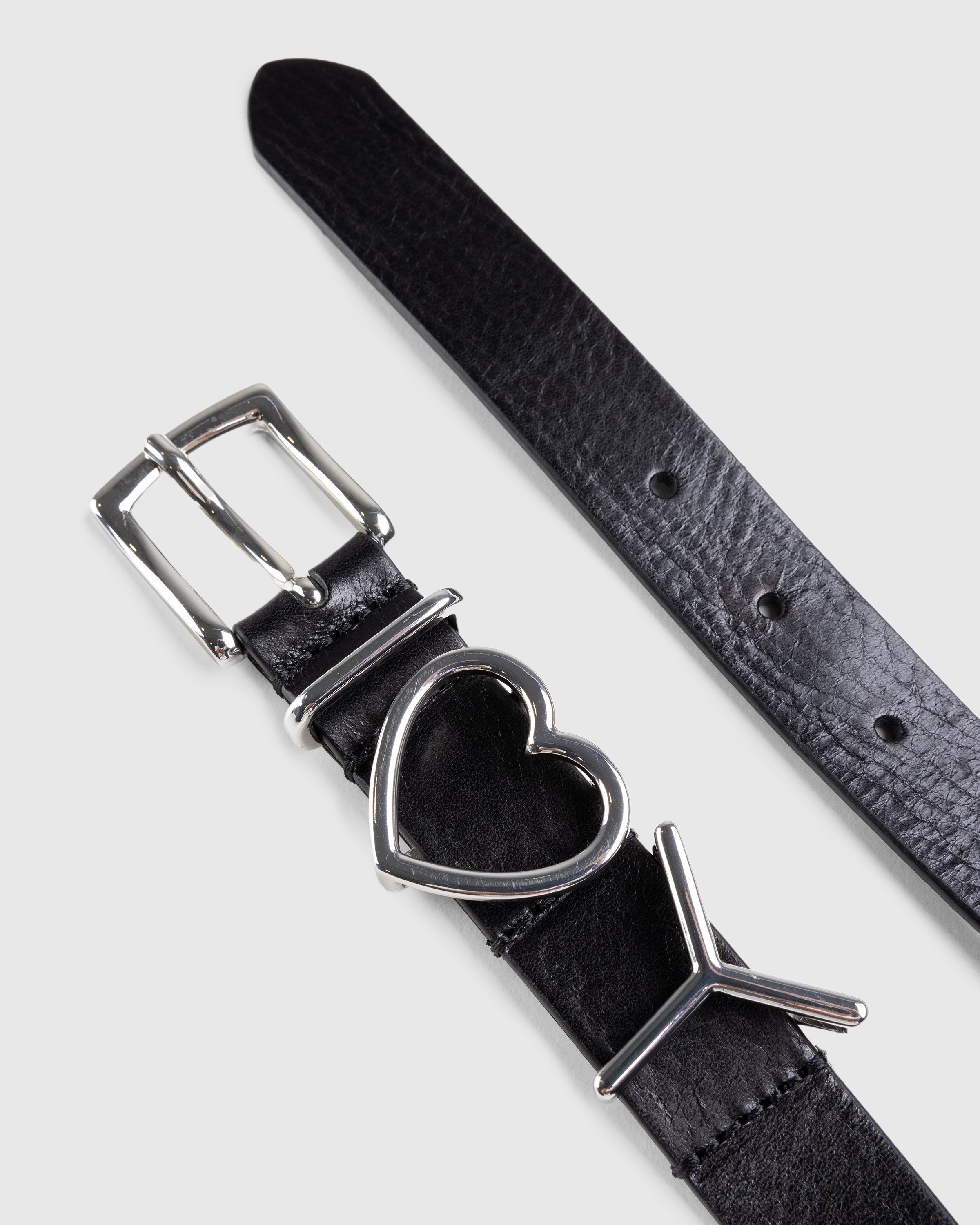 Y/Project - Y Heart Belt 25mm Black/Silver - Accessories - Black - Image 2