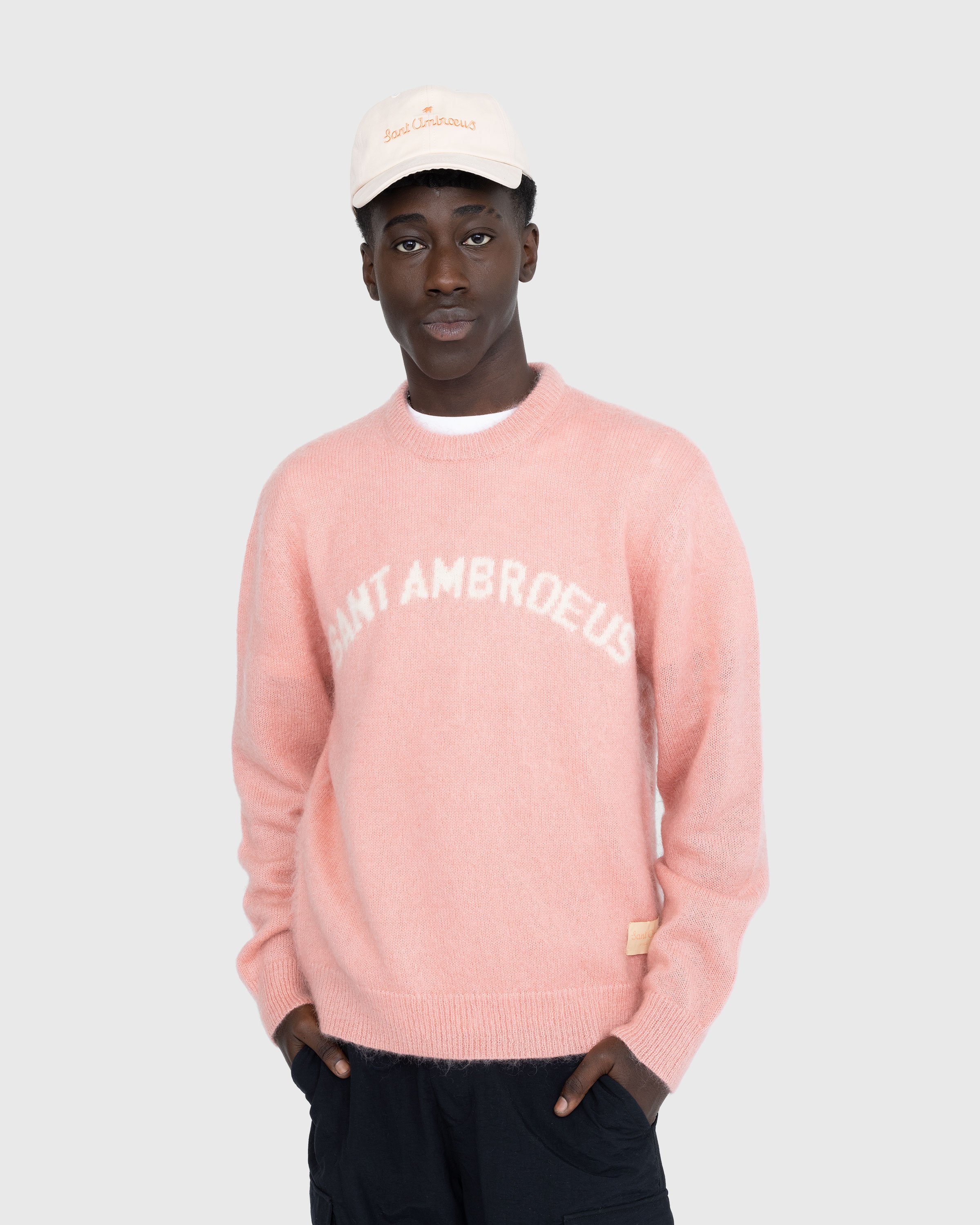 Highsnobiety x Sant Ambroeus - Pink Knit Crewneck - Clothing - Pink - Image 3
