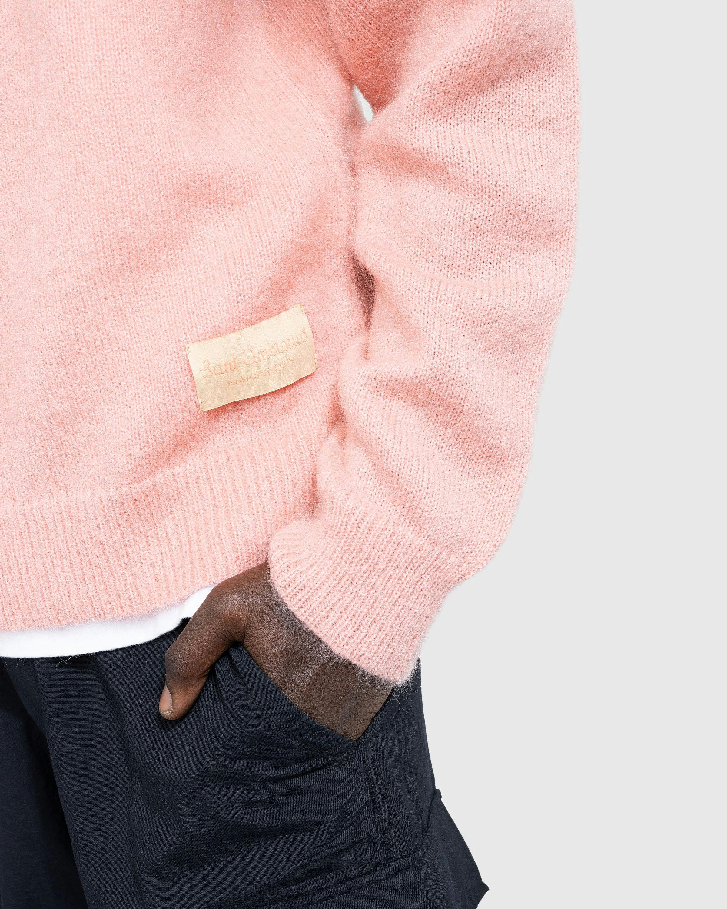 Highsnobiety x Sant Ambroeus - Pink Knit Crewneck - Clothing - Pink - Image 5