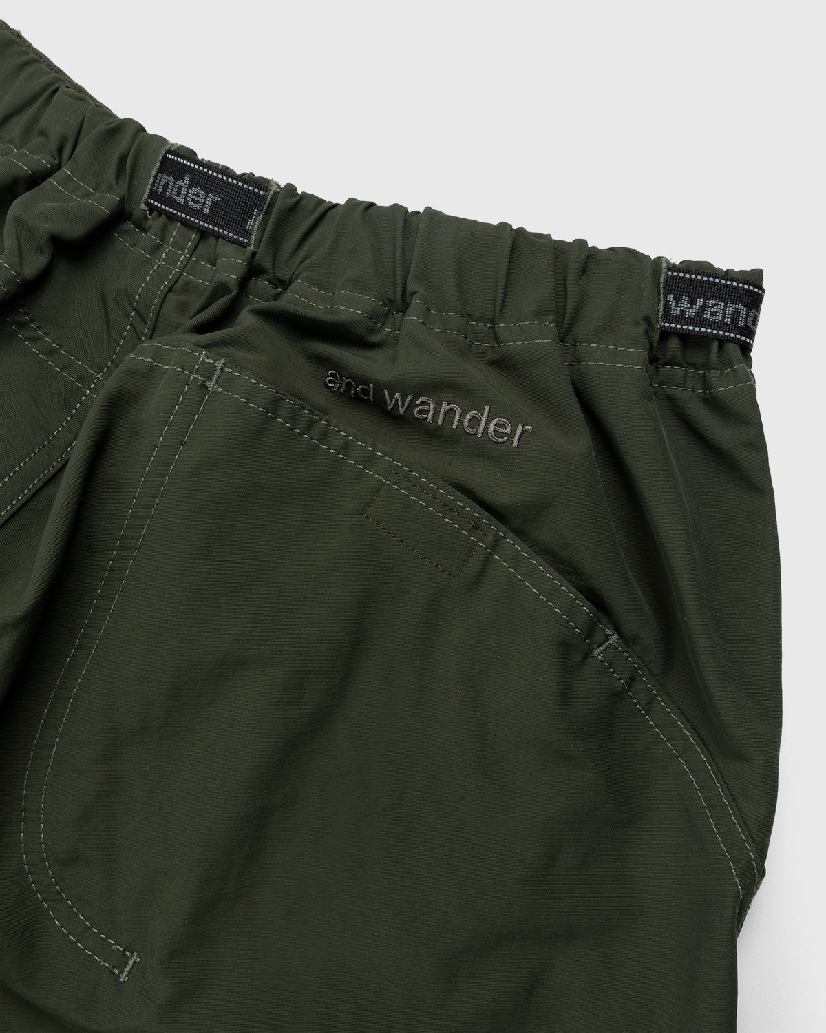And Wander - 60/40 Cloth Shorts Khaki - Clothing - Green - Image 3