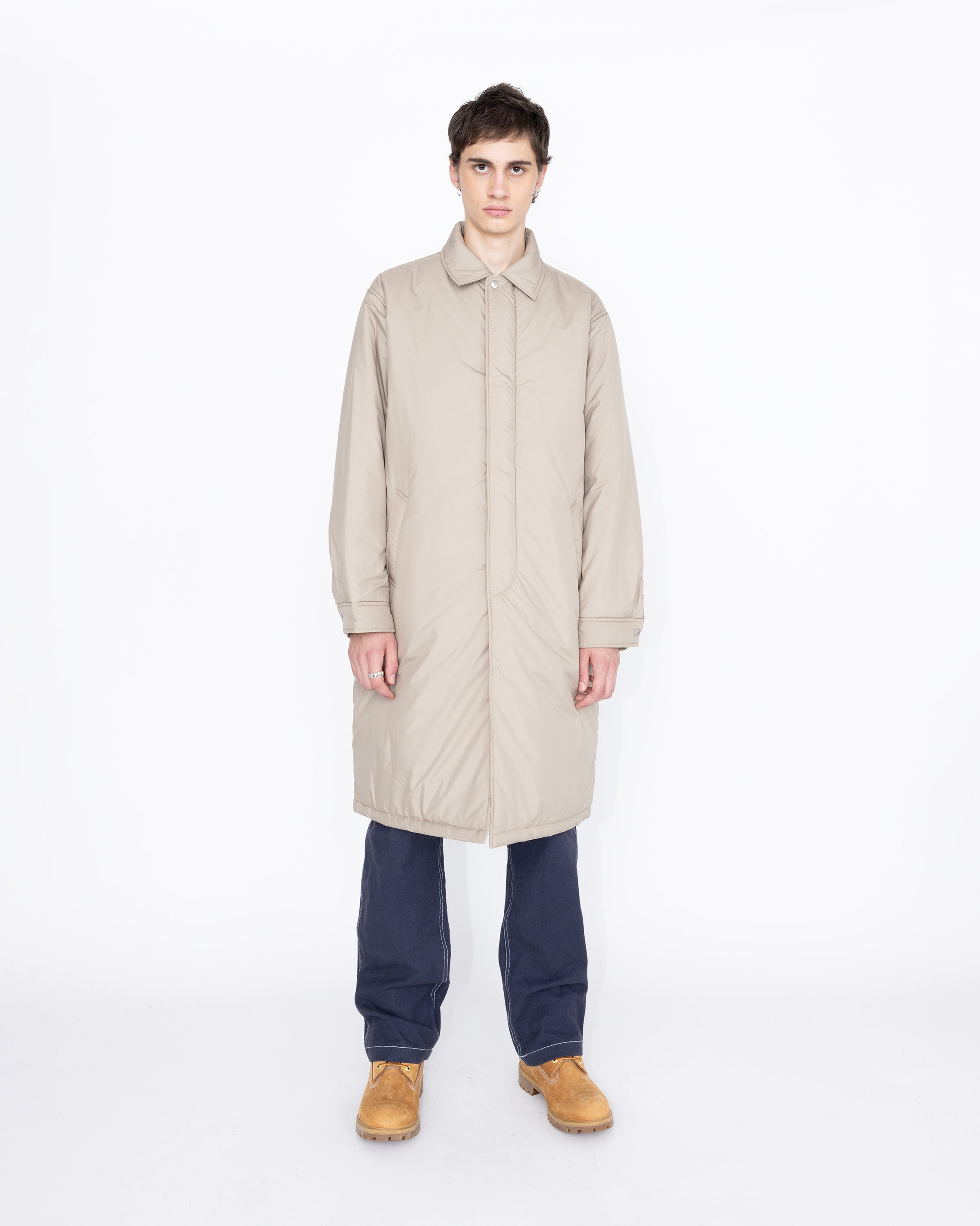 Highsnobiety HS05 - Light Insulated Eco-Poly Trench Coat Beige - Clothing - Beige - Image 4