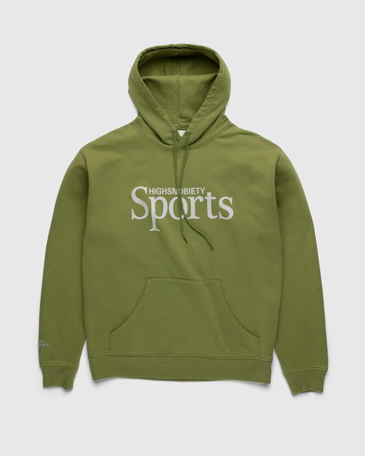 Highsnobiety - HS Sports Logo Hoodie Green - Clothing - Green - Image 1