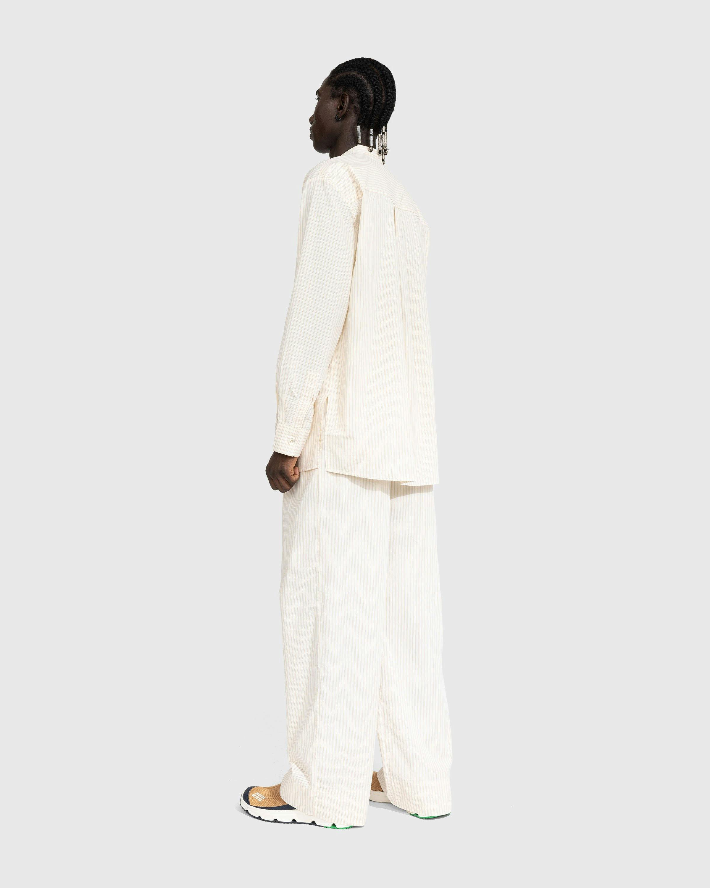 Birkenstock x Tekla - Poplin Pyjama Pants Wheat Stripes - Clothing - Beige - Image 4