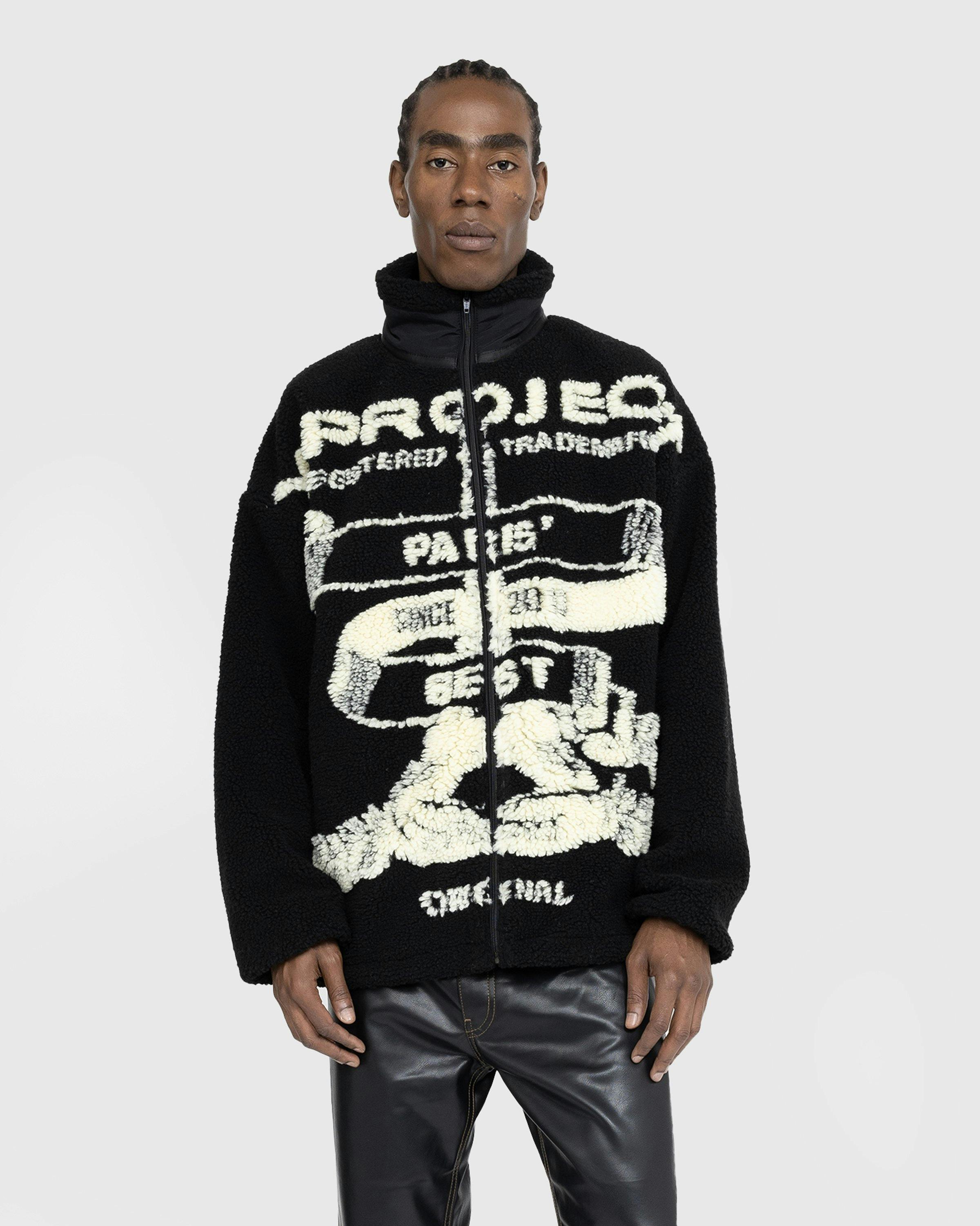 Y/Project - PARIS' BEST JACQUARD FLEECE JACKET - Clothing - Black - Image 3