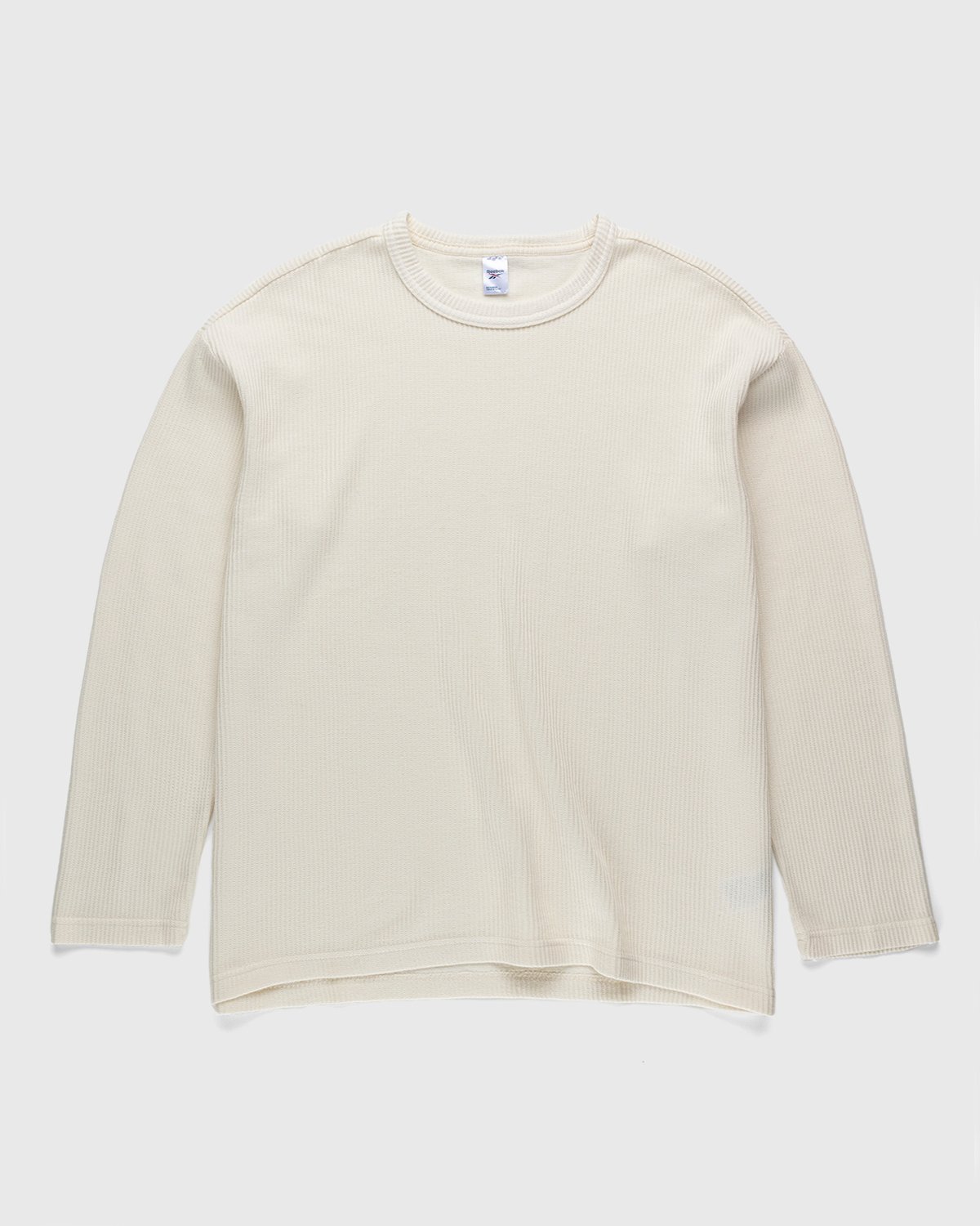 Reebok - Classics Natural Dye Waffle Crew Sweatshirt Non Dyed - Clothing - White - Image 1