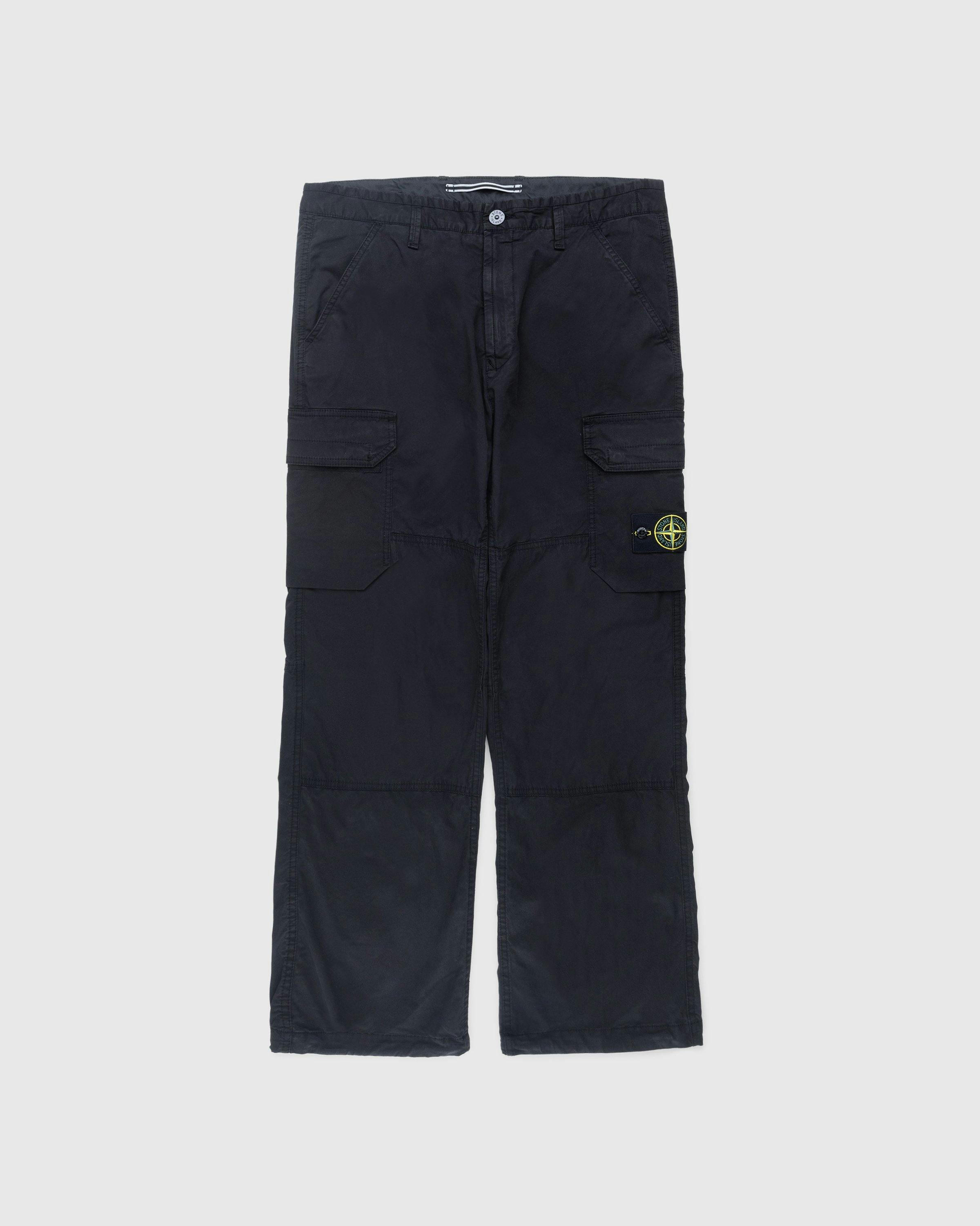 Stone Island - Stretch Cotton Gabardine Cargo Pants Black - Clothing - Black - Image 1